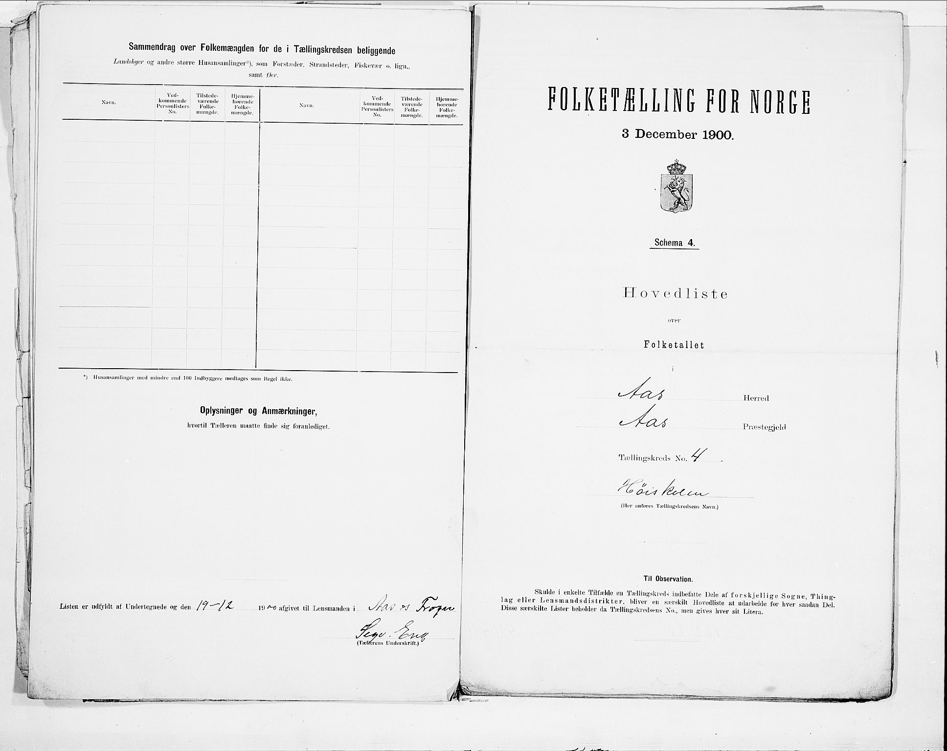 SAO, 1900 census for Ås, 1900, p. 10