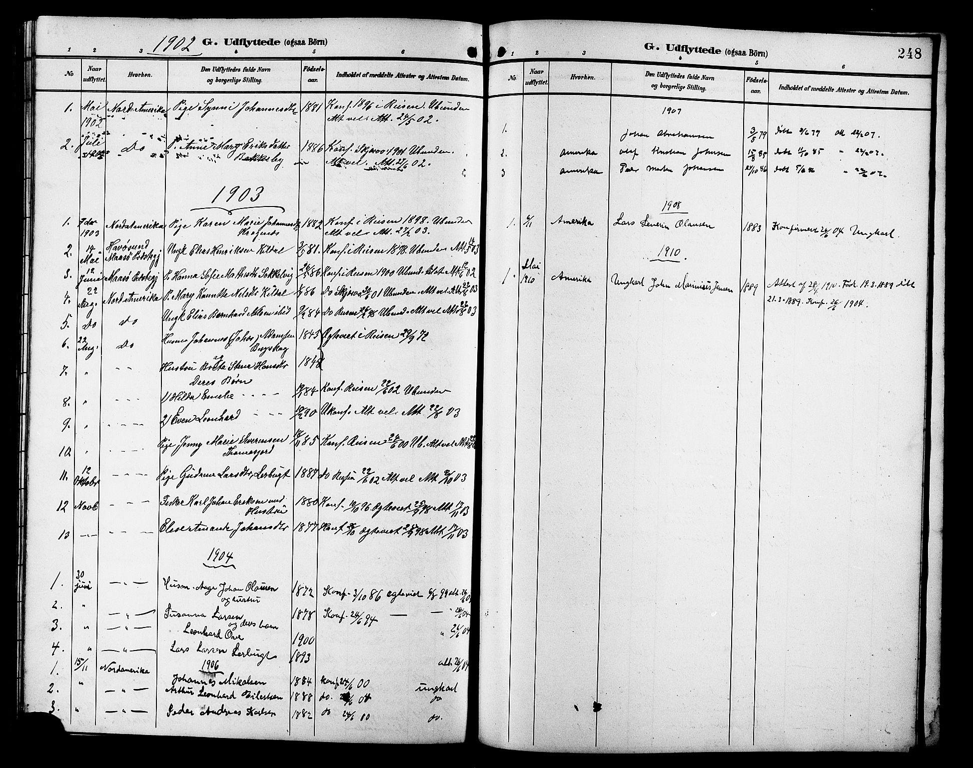 Skjervøy sokneprestkontor, SATØ/S-1300/H/Ha/Hab/L0021klokker: Parish register (copy) no. 21, 1893-1910, p. 248