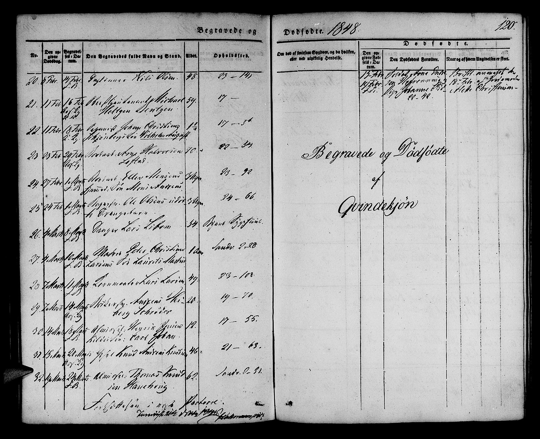 Korskirken sokneprestembete, SAB/A-76101/H/Haa/L0043: Parish register (official) no. E 1, 1834-1848, p. 120