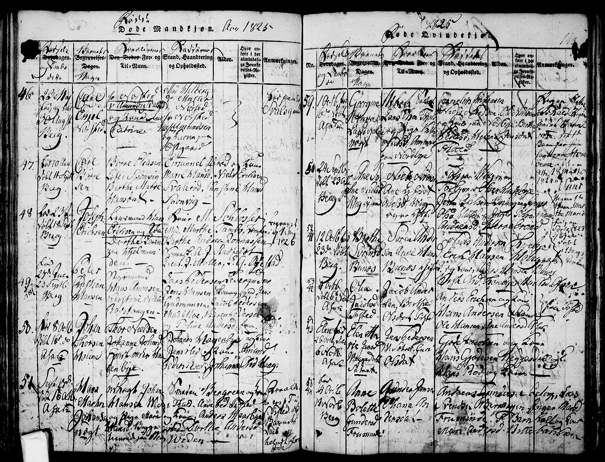 Berg prestekontor Kirkebøker, AV/SAO-A-10902/F/Fa/L0002: Parish register (official) no. I 2, 1815-1831, p. 143