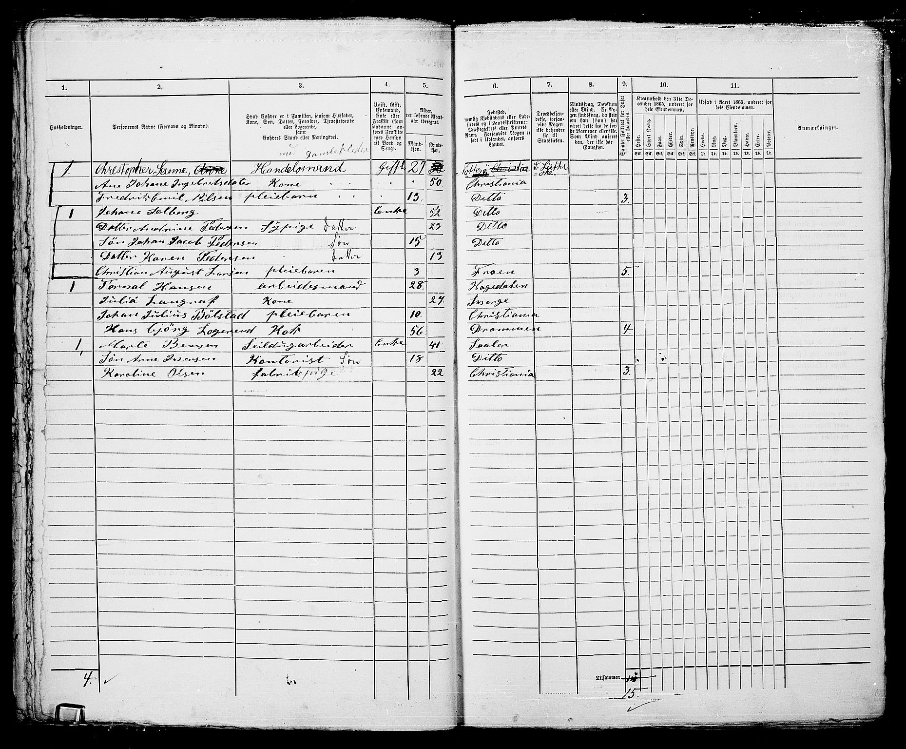 RA, 1865 census for Kristiania, 1865, p. 4473