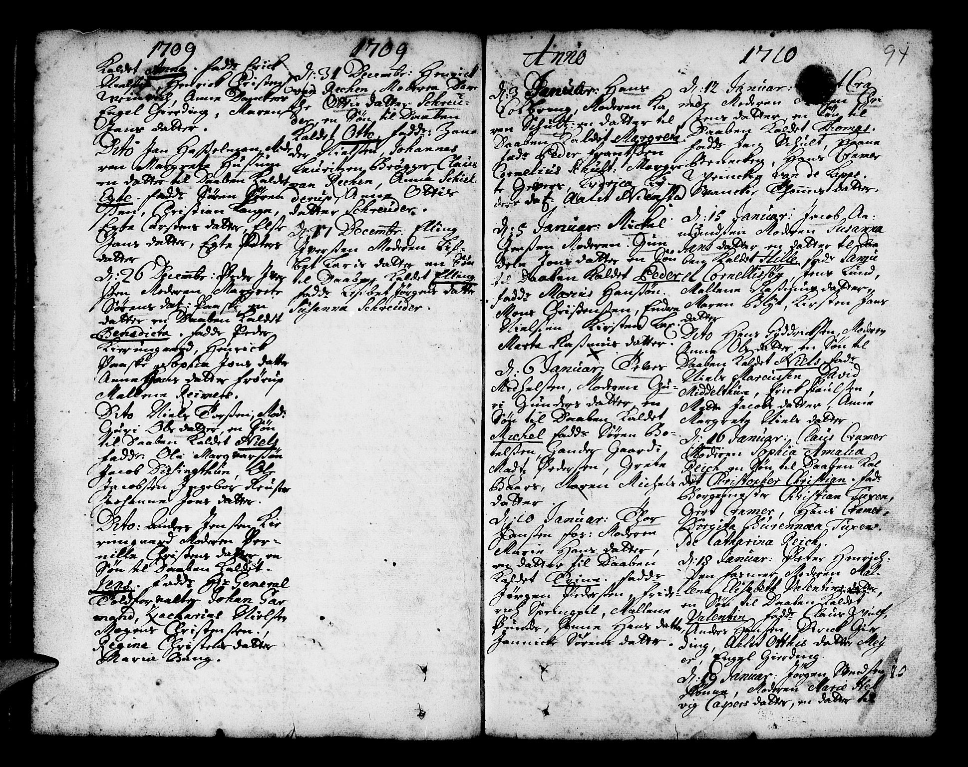 Nykirken Sokneprestembete, SAB/A-77101/H/Haa/L0002: Parish register (official) no. A 2, 1700-1723, p. 94
