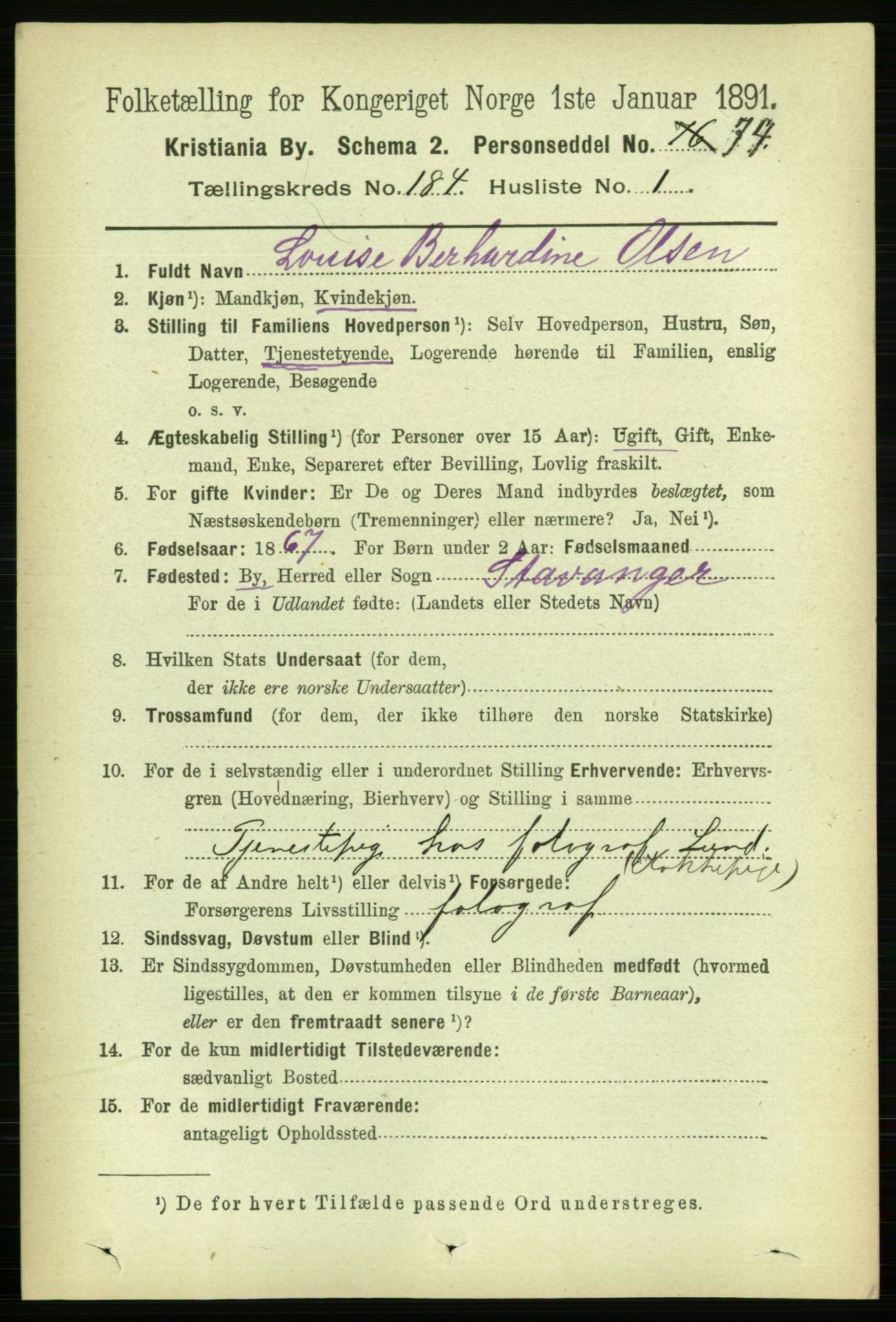 RA, 1891 census for 0301 Kristiania, 1891, p. 109956