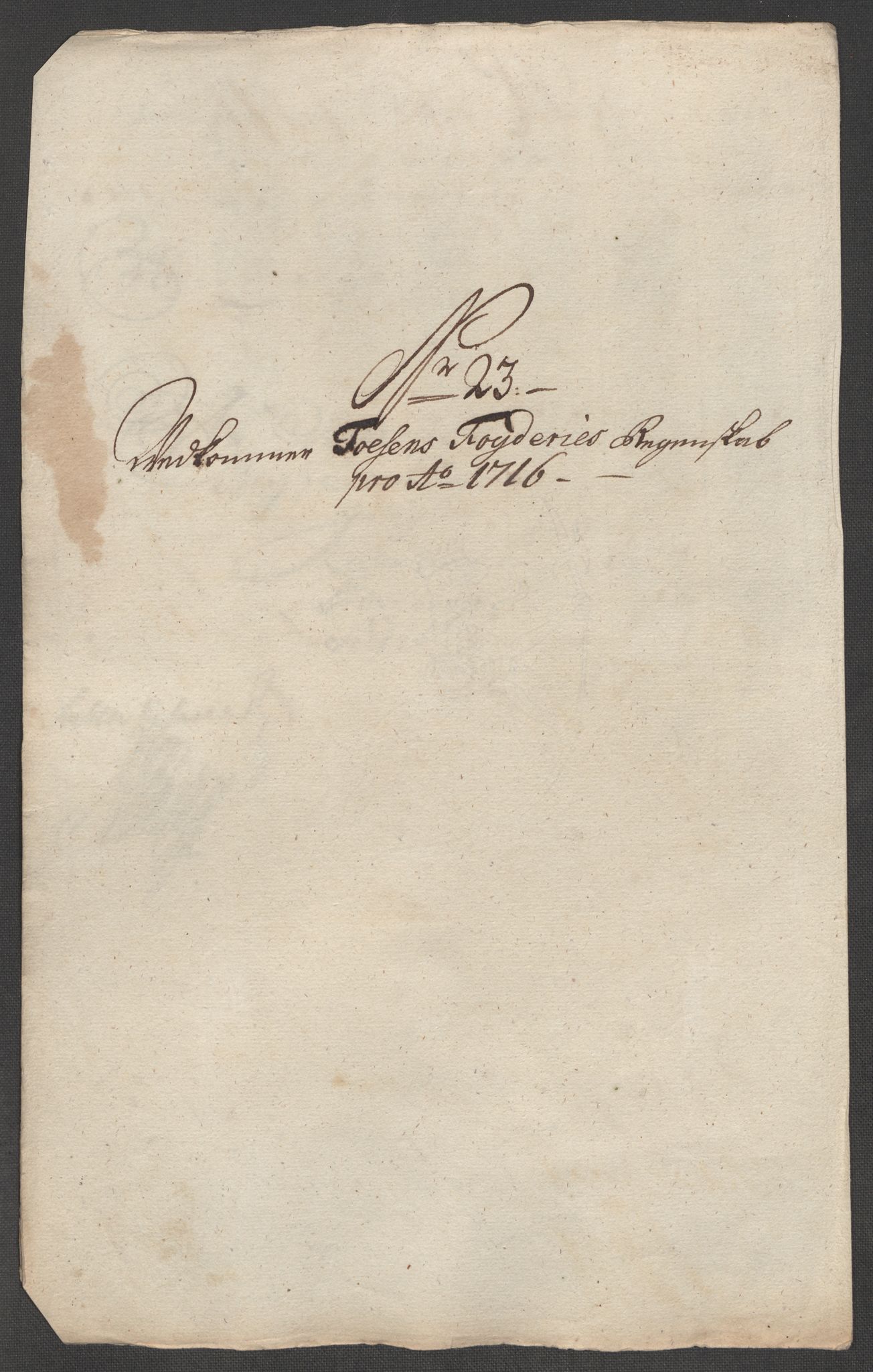 Rentekammeret inntil 1814, Reviderte regnskaper, Fogderegnskap, AV/RA-EA-4092/R57/L3864: Fogderegnskap Fosen, 1716, p. 184