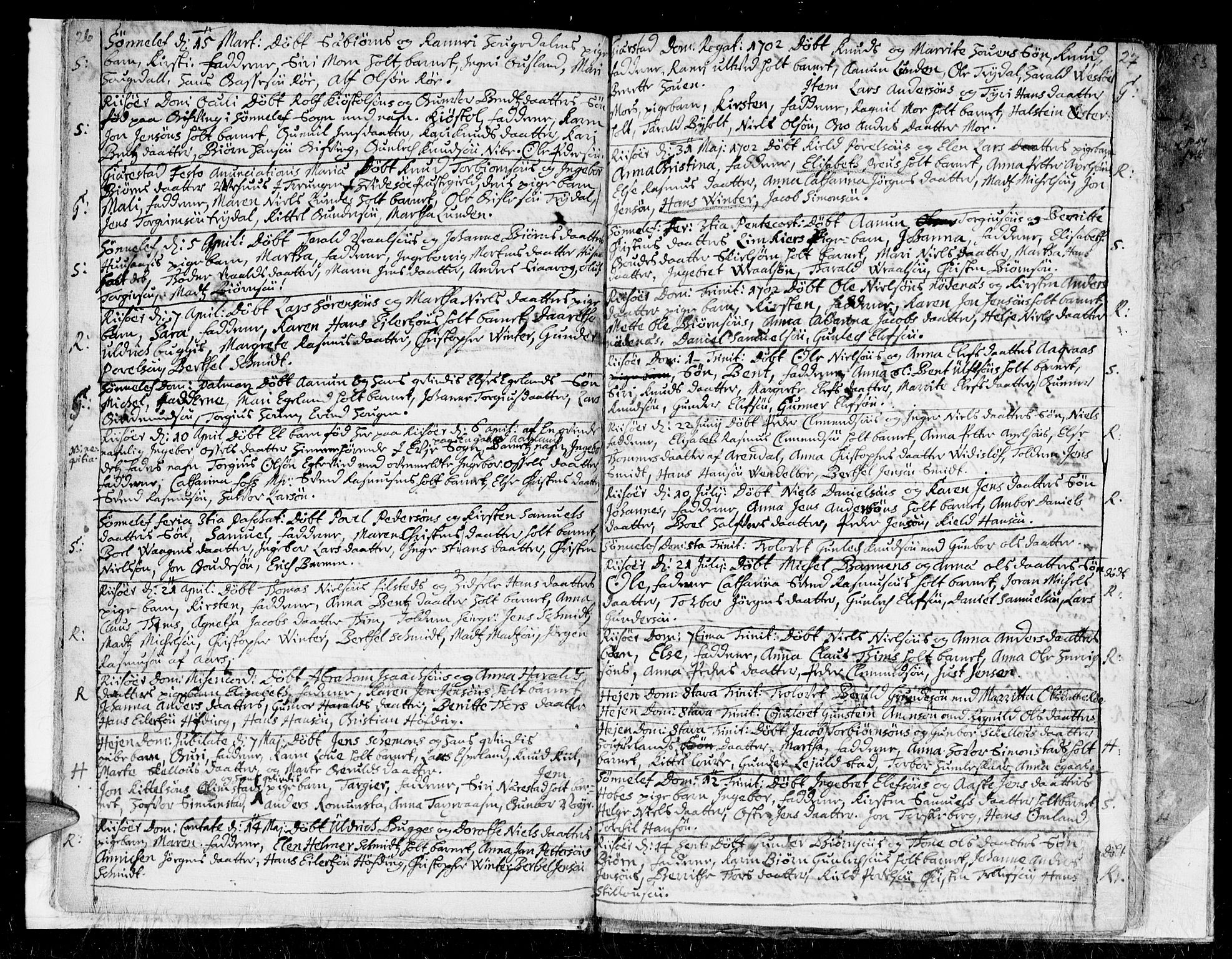 Gjerstad sokneprestkontor, AV/SAK-1111-0014/F/Fa/Faa/L0001: Parish register (official) no. A 1, 1695-1717, p. 26-27