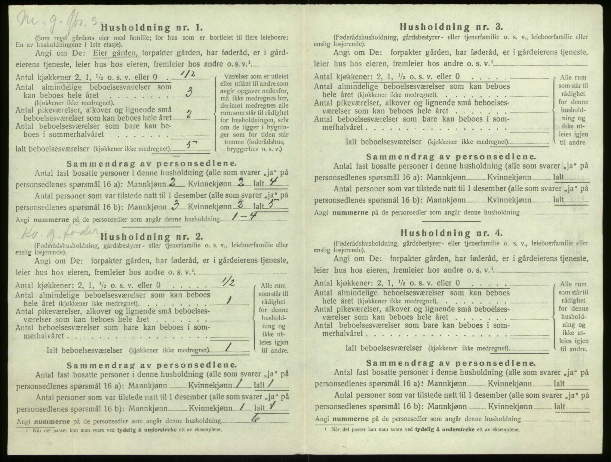 SAB, 1920 census for Lindås, 1920, p. 1054