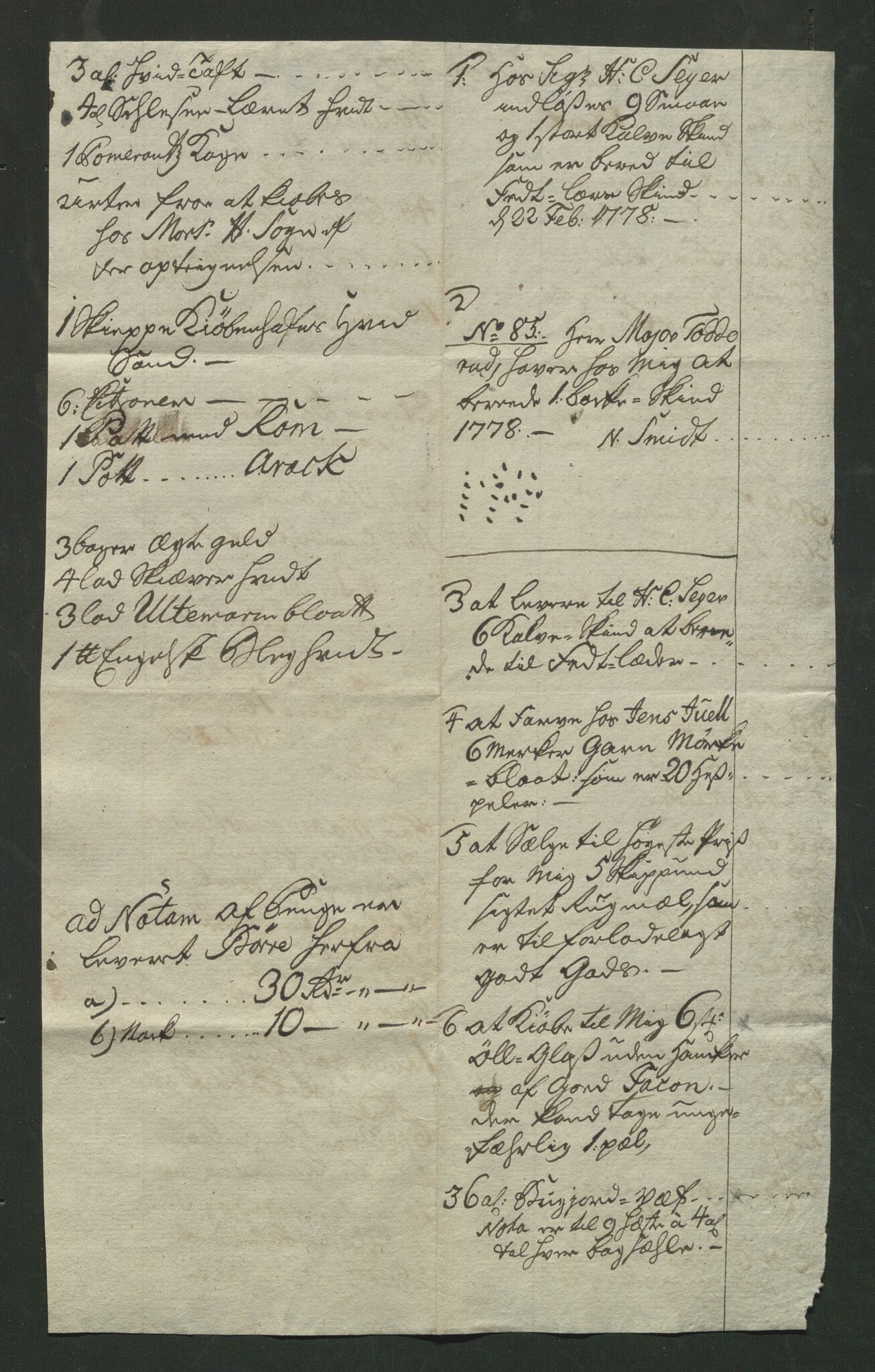 Åker i Vang, Hedmark, og familien Todderud, AV/SAH-ARK-010/R/Rb/L0001: Gjeldsbrev, regninger og kvitteringer, 1726-1829, p. 173