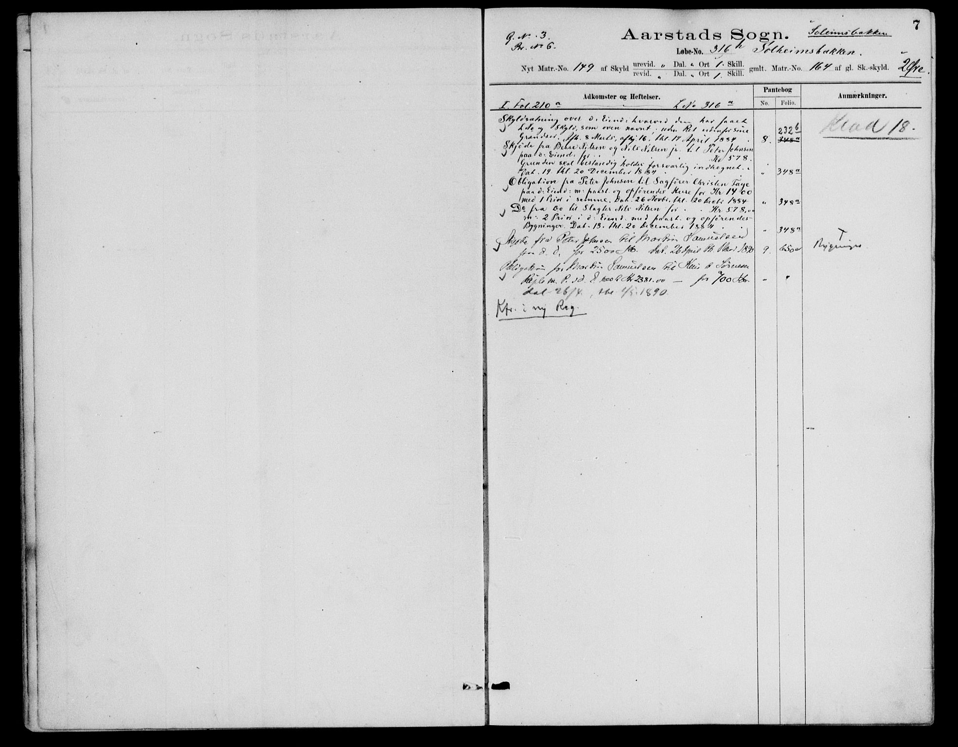 Byfogd og Byskriver i Bergen, SAB/A-3401/03/03AdC/L0023: Mortgage register no. A.d.C.23, 1882-1900, p. 7