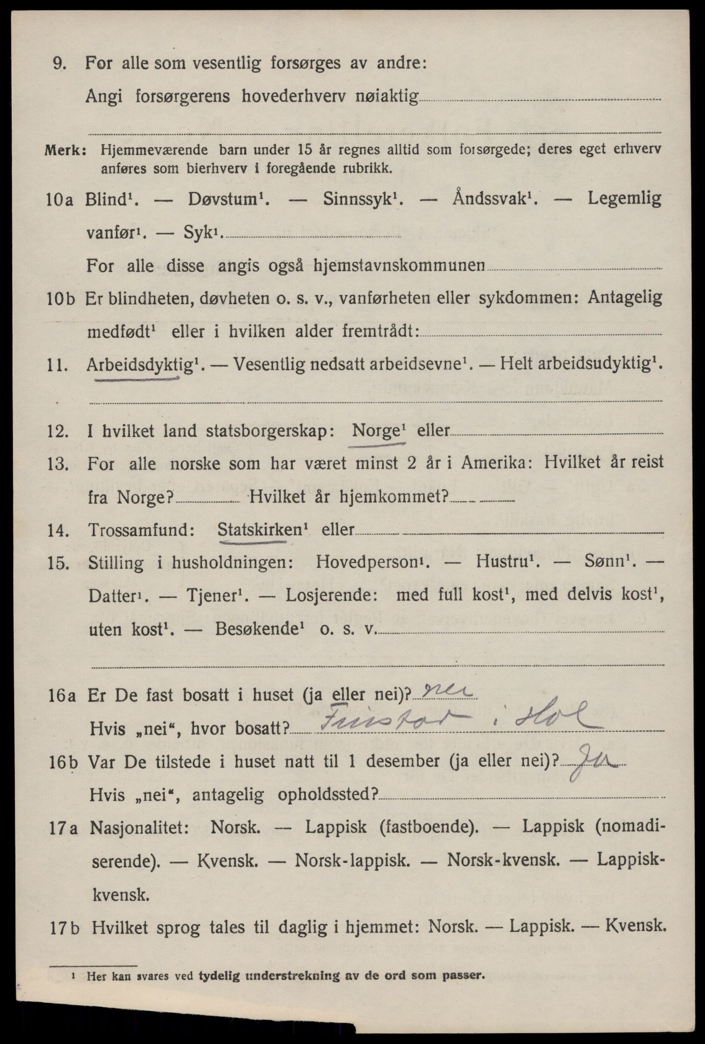 SAT, 1920 census for Hol, 1920, p. 2120