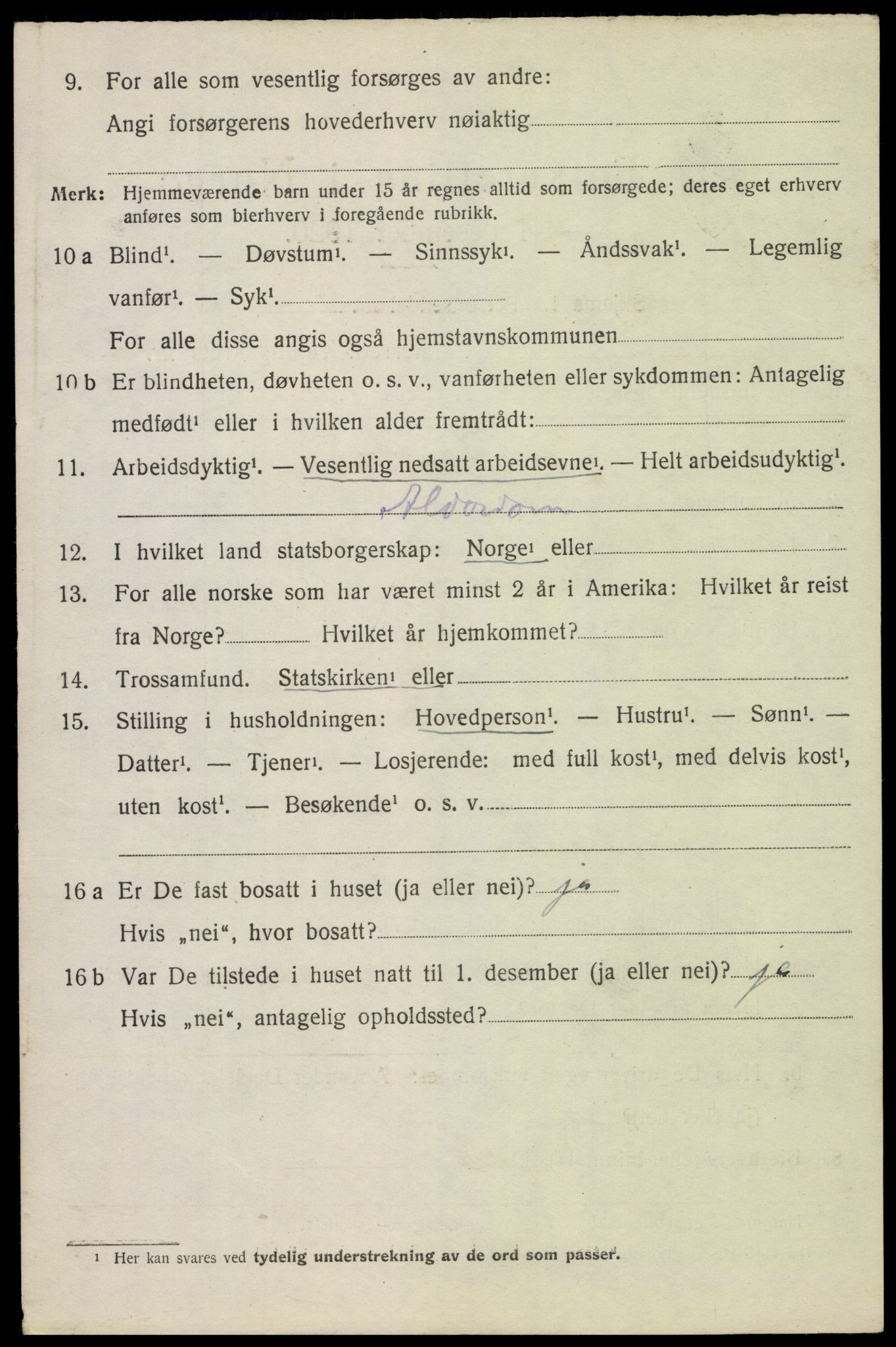 SAH, 1920 census for Romedal, 1920, p. 3144