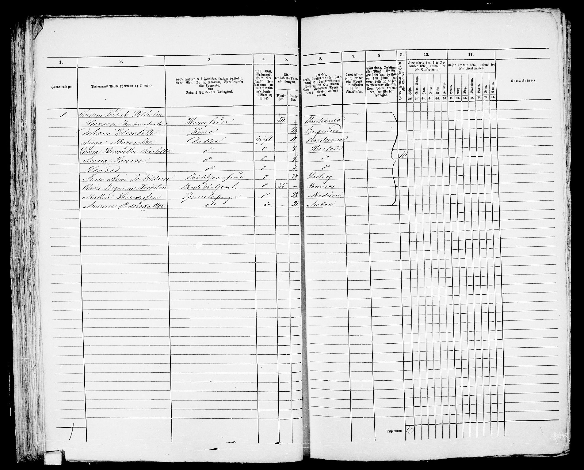 RA, 1865 census for Horten, 1865, p. 514