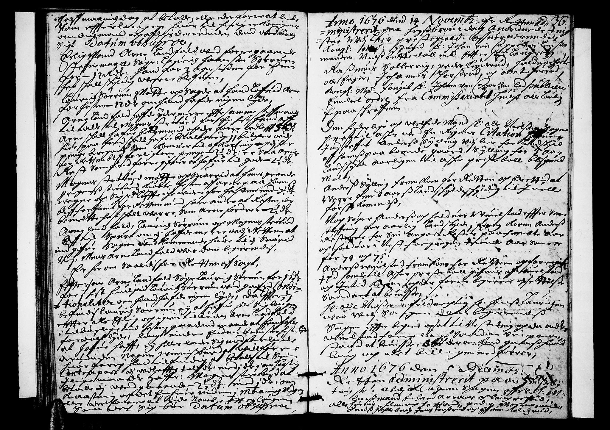 Lier, Røyken og Hurum sorenskriveri, SAKO/A-89/F/Fa/L0017: Tingbok, 1676, p. 36