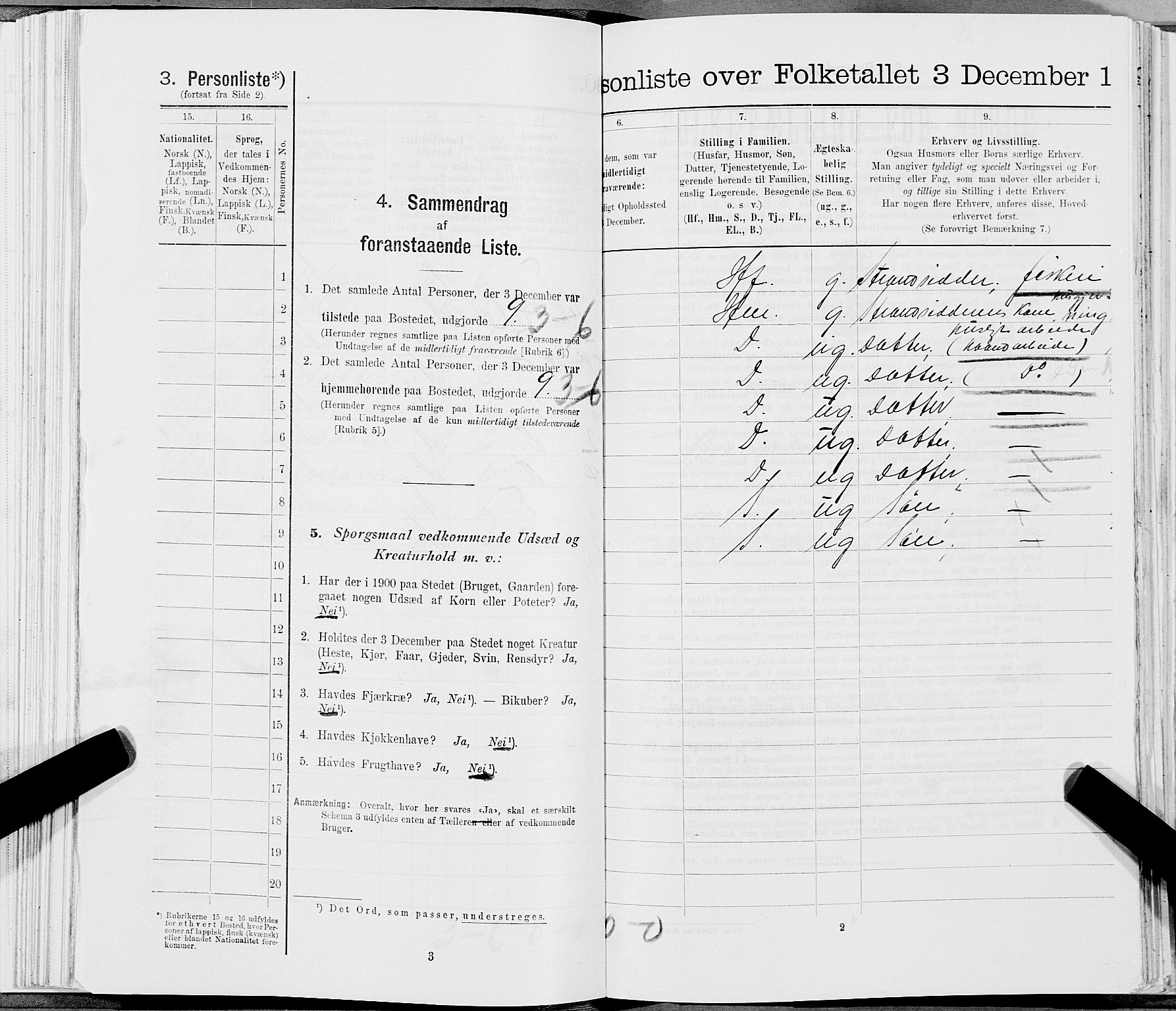 SAT, 1900 census for Bindal, 1900, p. 842