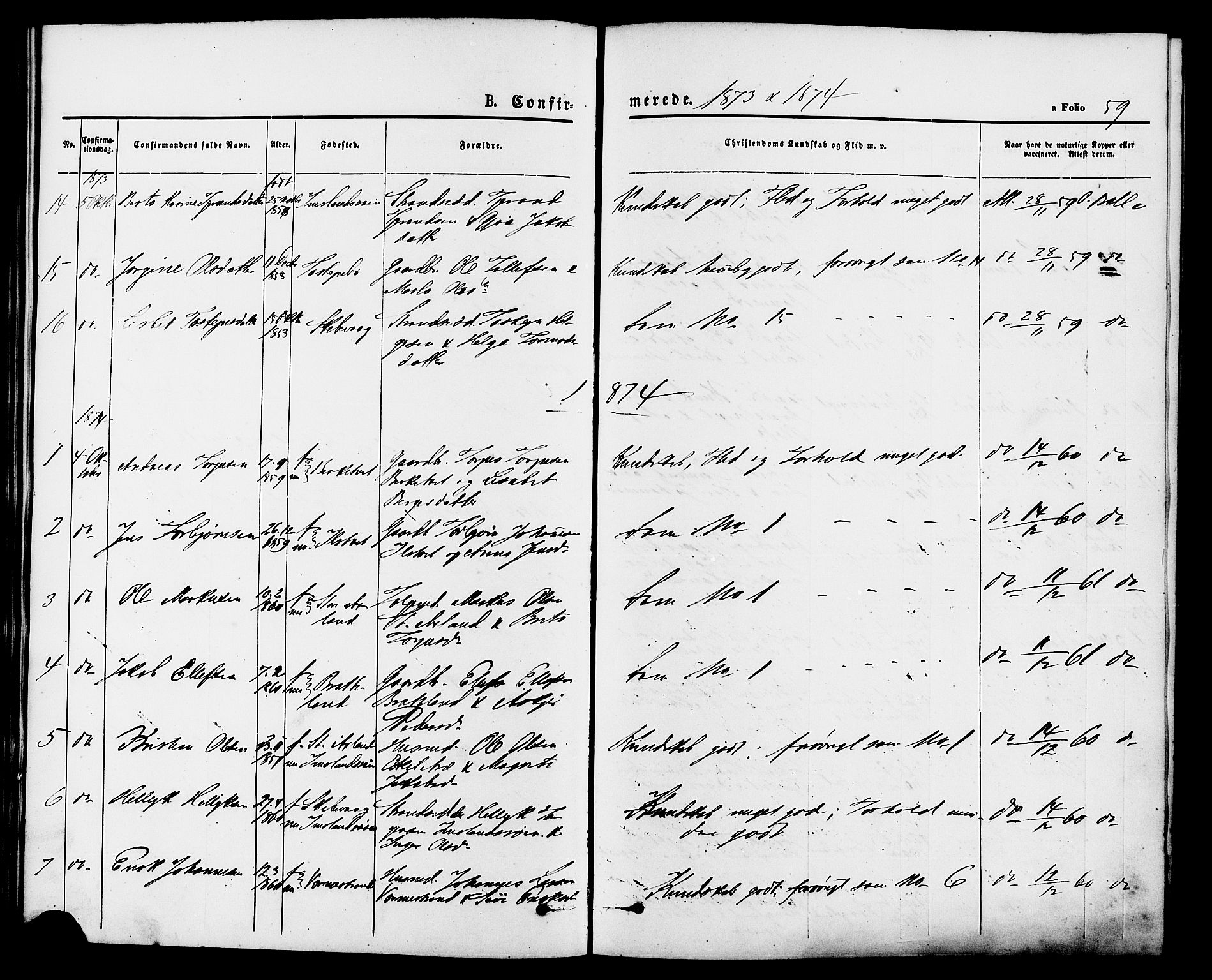 Vikedal sokneprestkontor, AV/SAST-A-101840/01/IV: Parish register (official) no. A 9, 1868-1885, p. 59