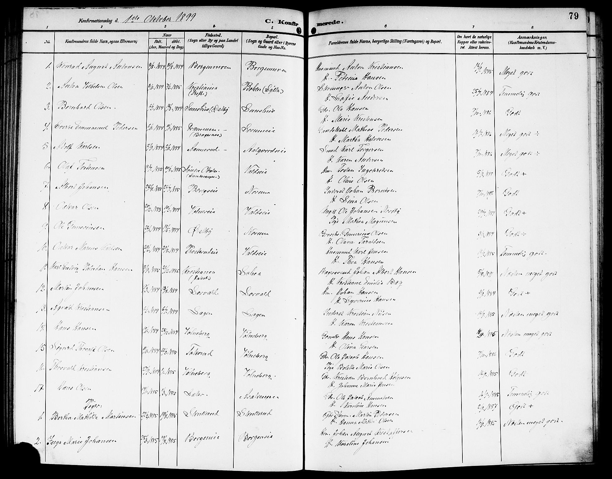 Sørum prestekontor Kirkebøker, SAO/A-10303/G/Ga/L0006: Parish register (copy) no. I 6, 1894-1906, p. 79