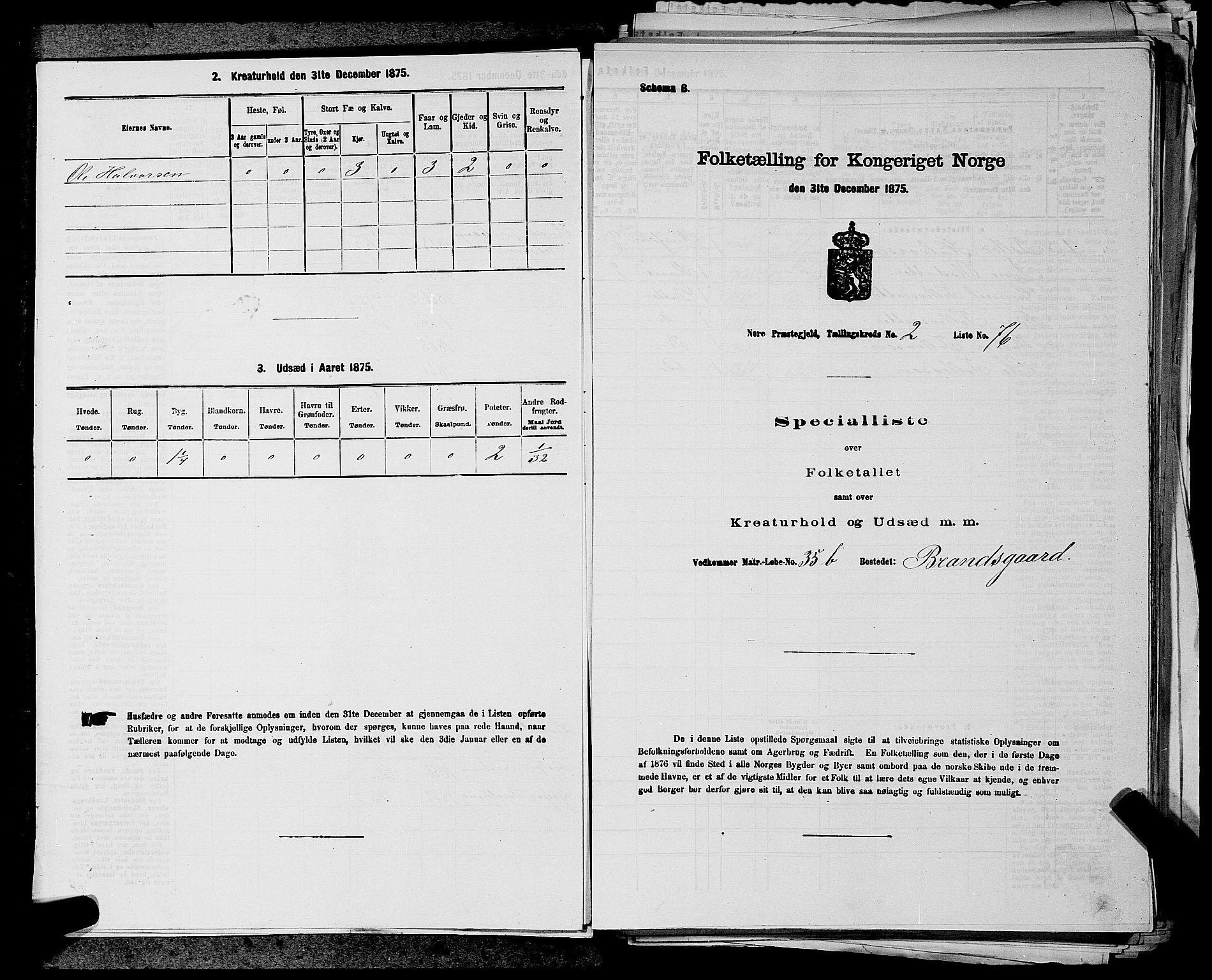 SAKO, 1875 census for 0633P Nore, 1875, p. 175