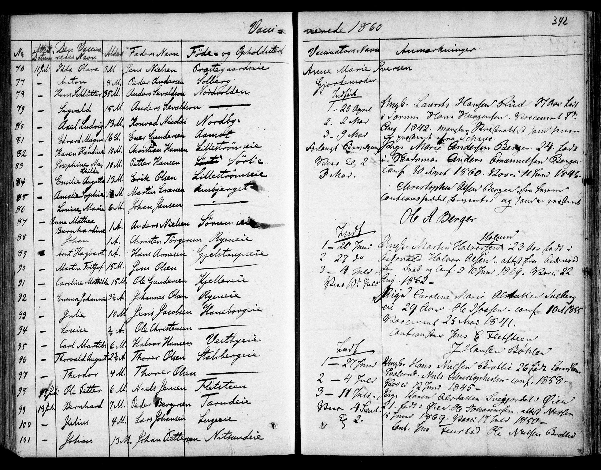 Skedsmo prestekontor Kirkebøker, SAO/A-10033a/F/Fa/L0010: Parish register (official) no. I 10, 1854-1865, p. 342