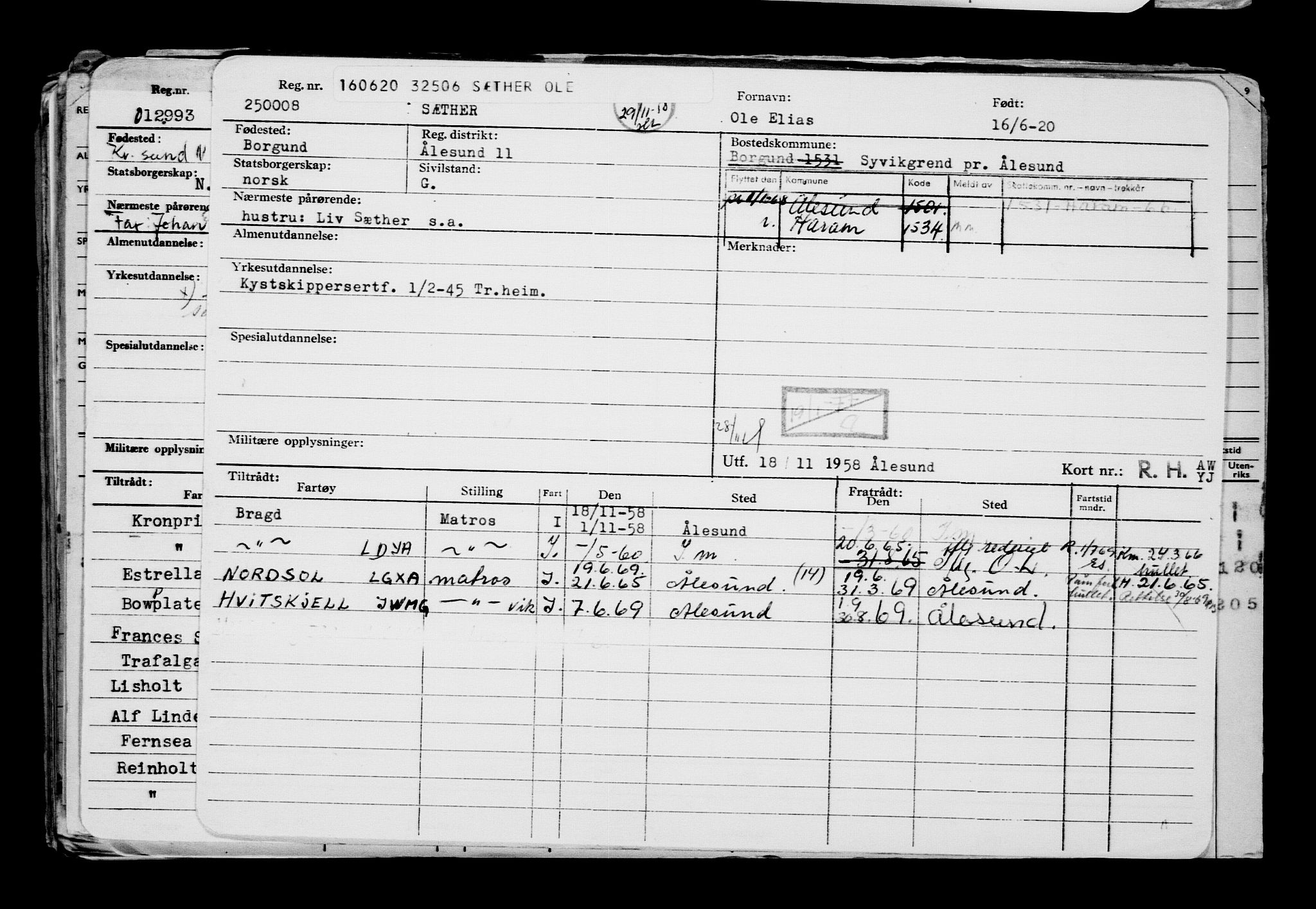 Direktoratet for sjømenn, AV/RA-S-3545/G/Gb/L0182: Hovedkort, 1920, p. 231