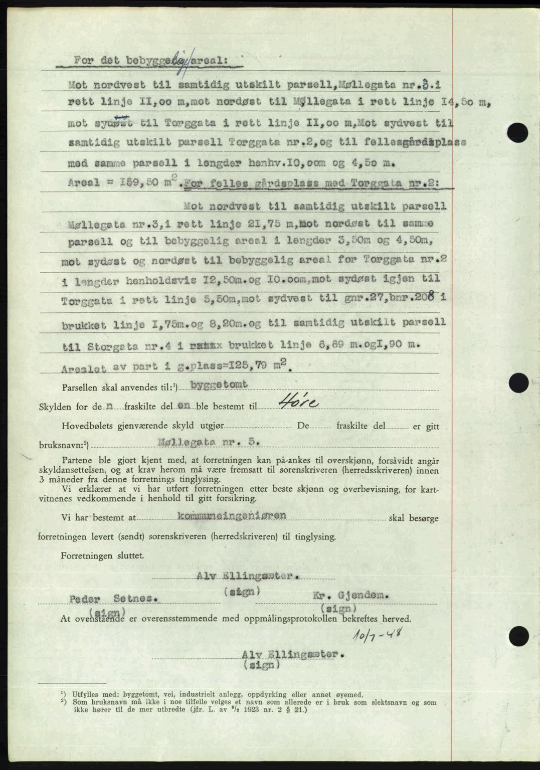 Romsdal sorenskriveri, AV/SAT-A-4149/1/2/2C: Mortgage book no. A26, 1948-1948, Diary no: : 1785/1948