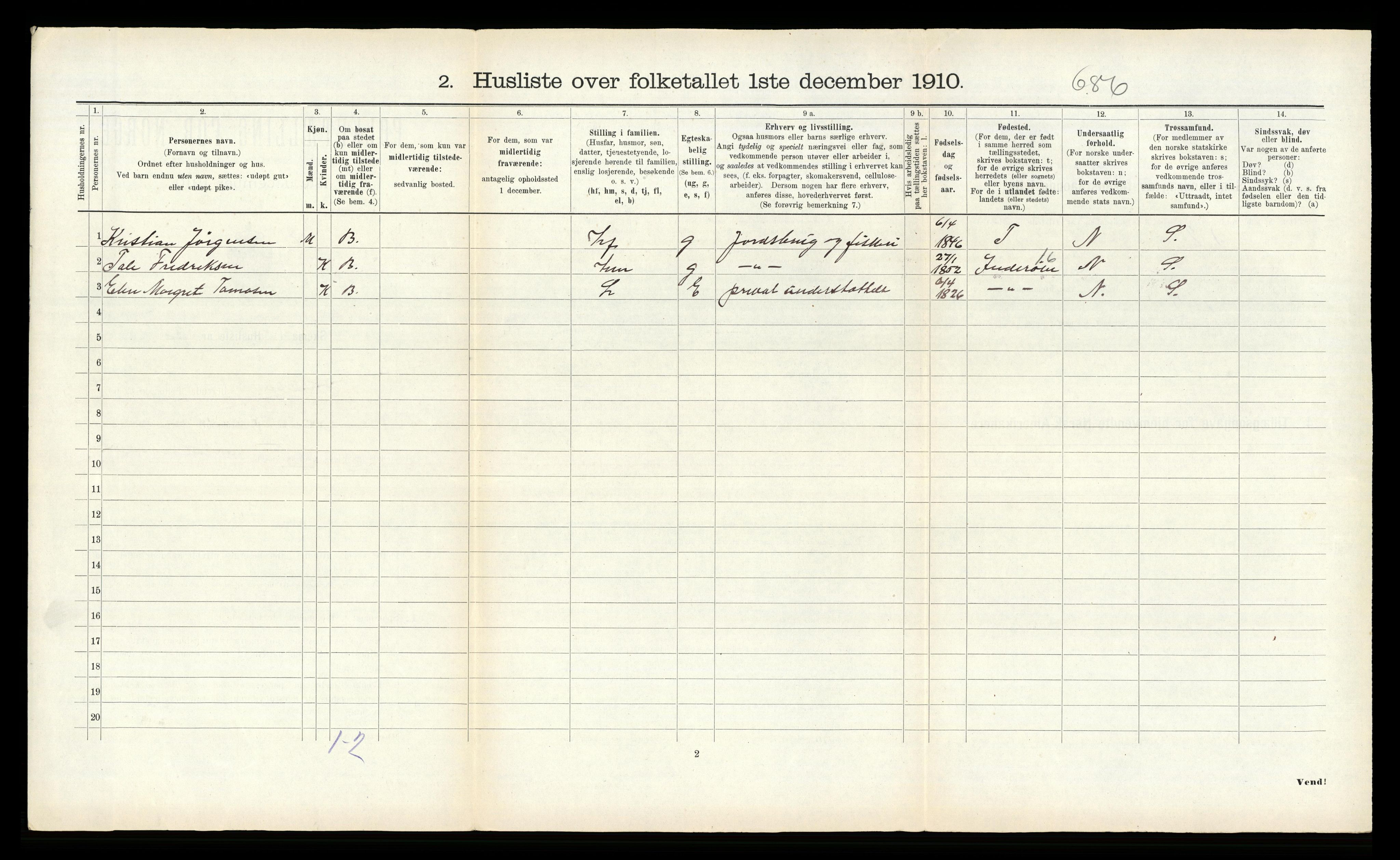 RA, 1910 census for Nærøy, 1910, p. 596