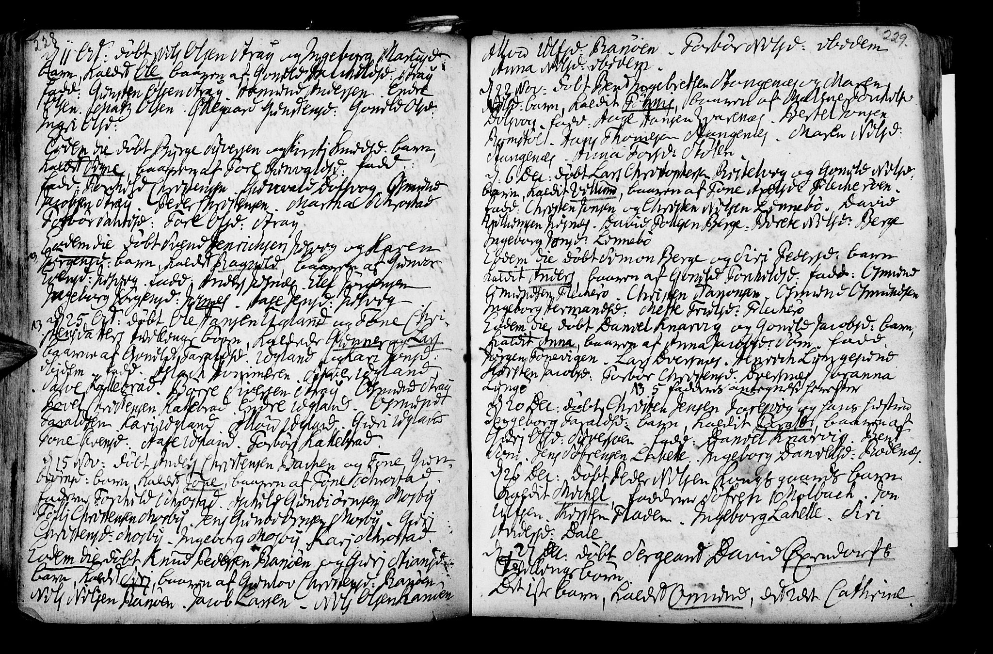 Oddernes sokneprestkontor, AV/SAK-1111-0033/F/Fa/Faa/L0002: Parish register (official) no. A 2, 1719-1764, p. 228-229