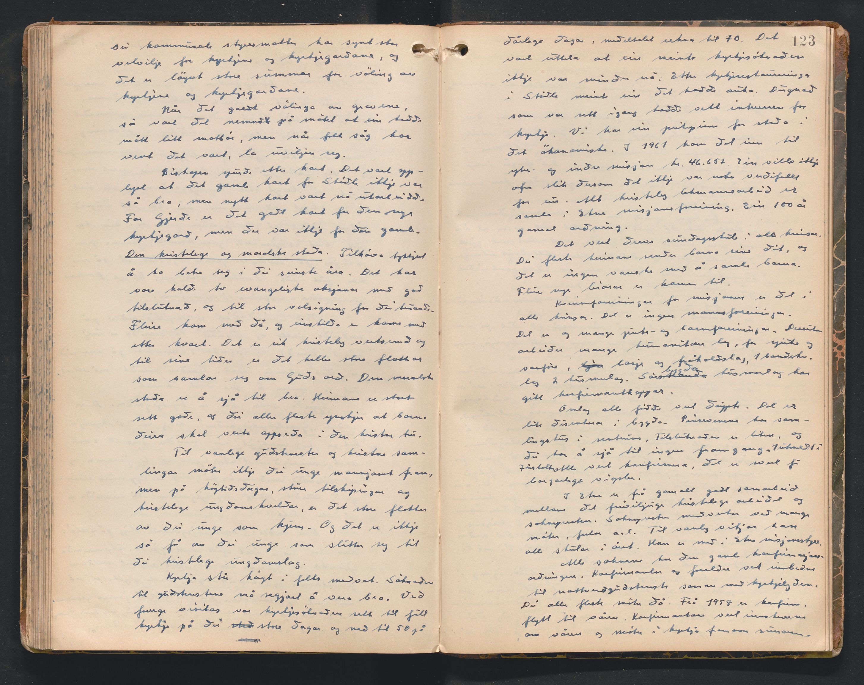 Søndre Sunnhordland prosti, AV/SAB-A-99913/F/L0002: Visitasprotokoll, 1895-1967, p. 122b-123a