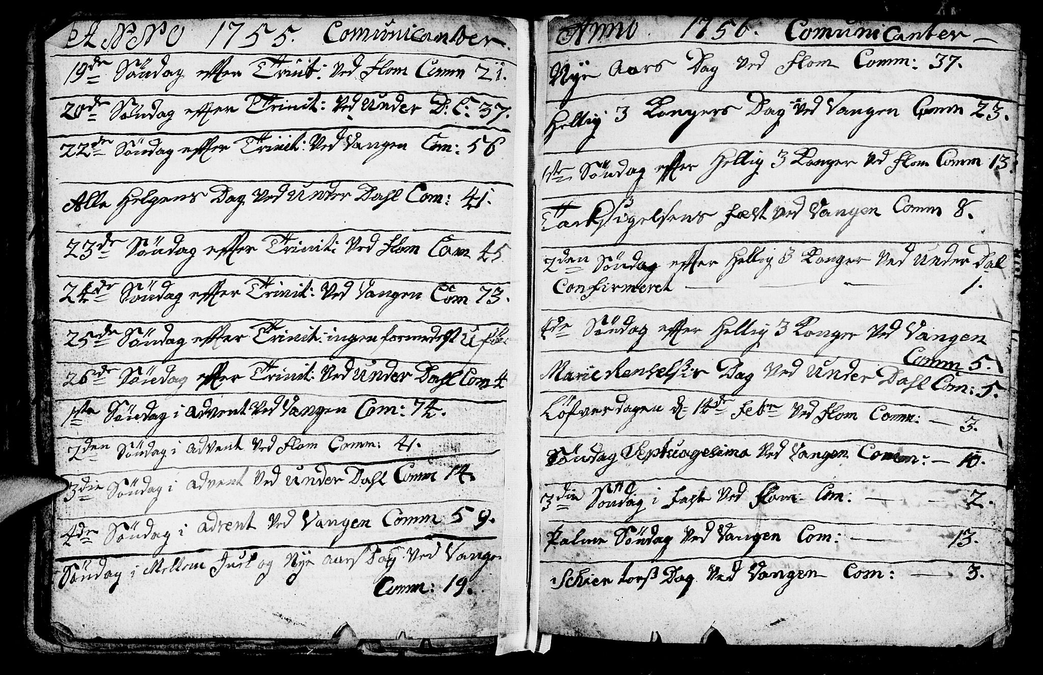 Aurland sokneprestembete, SAB/A-99937/H/Ha/Haa/L0003: Parish register (official) no. A 3, 1735-1761, p. 213
