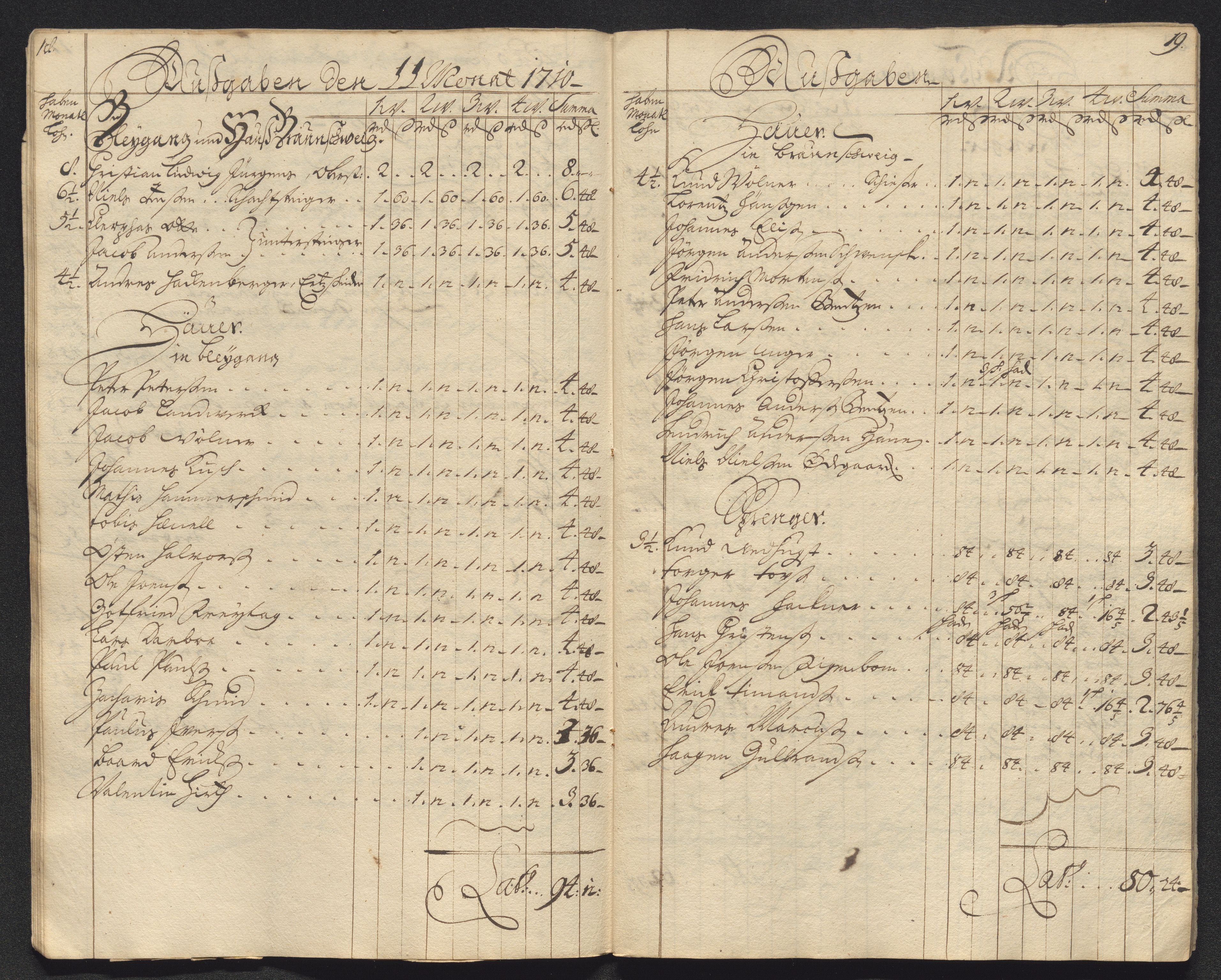 Kongsberg Sølvverk 1623-1816, AV/SAKO-EA-3135/001/D/Dc/Dcd/L0099: Utgiftsregnskap for gruver m.m., 1710, p. 494