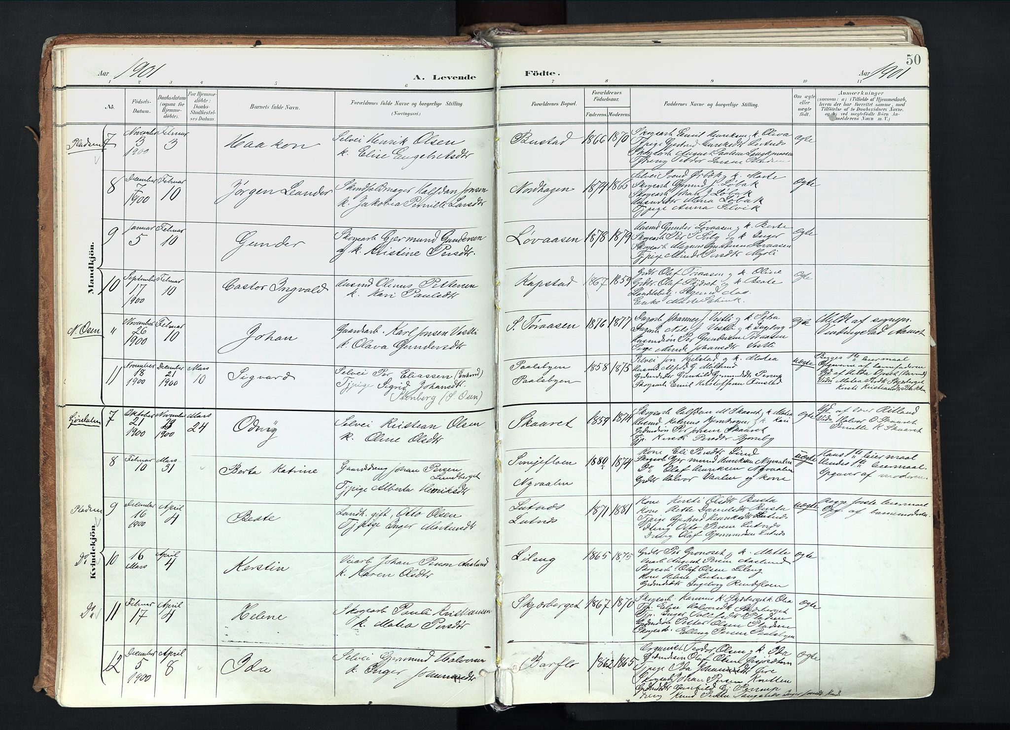 Trysil prestekontor, AV/SAH-PREST-046/H/Ha/Haa/L0012: Parish register (official) no. 12, 1898-1917, p. 50