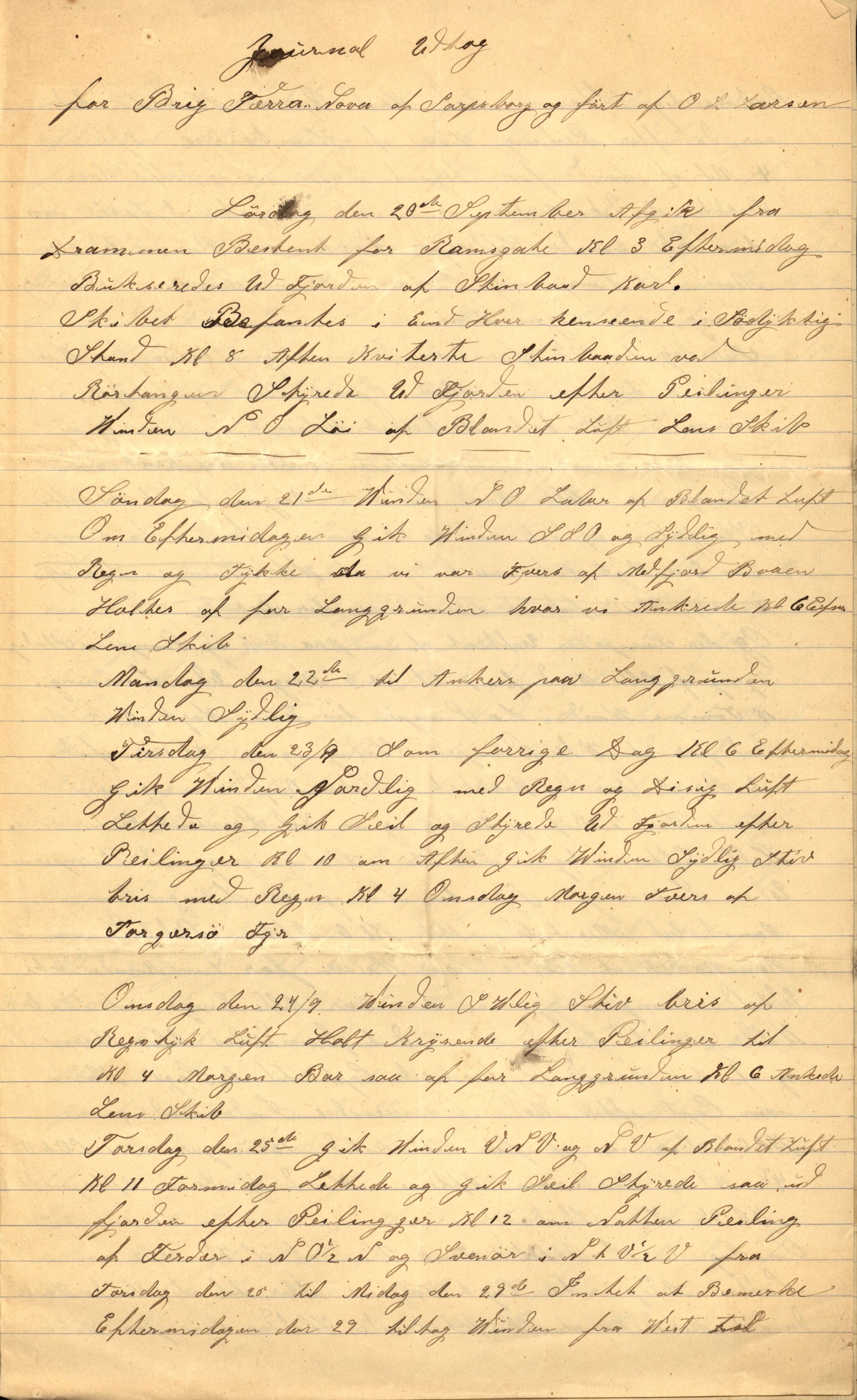 Pa 63 - Østlandske skibsassuranceforening, VEMU/A-1079/G/Ga/L0025/0007: Havaridokumenter / Terpsichore, Terra, Nova, 1890, p. 31