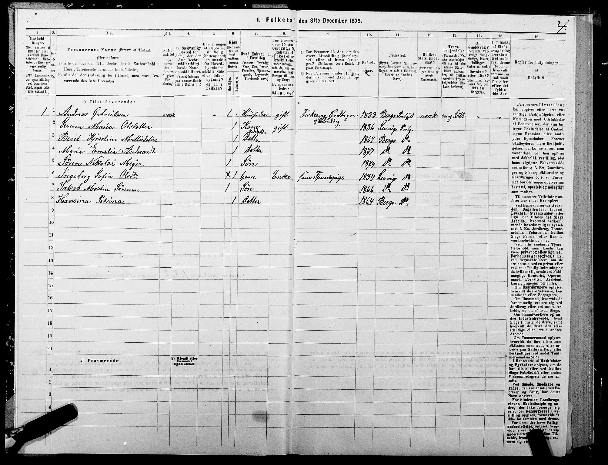 SATØ, 1875 census for 1929P Berg, 1875, p. 1004