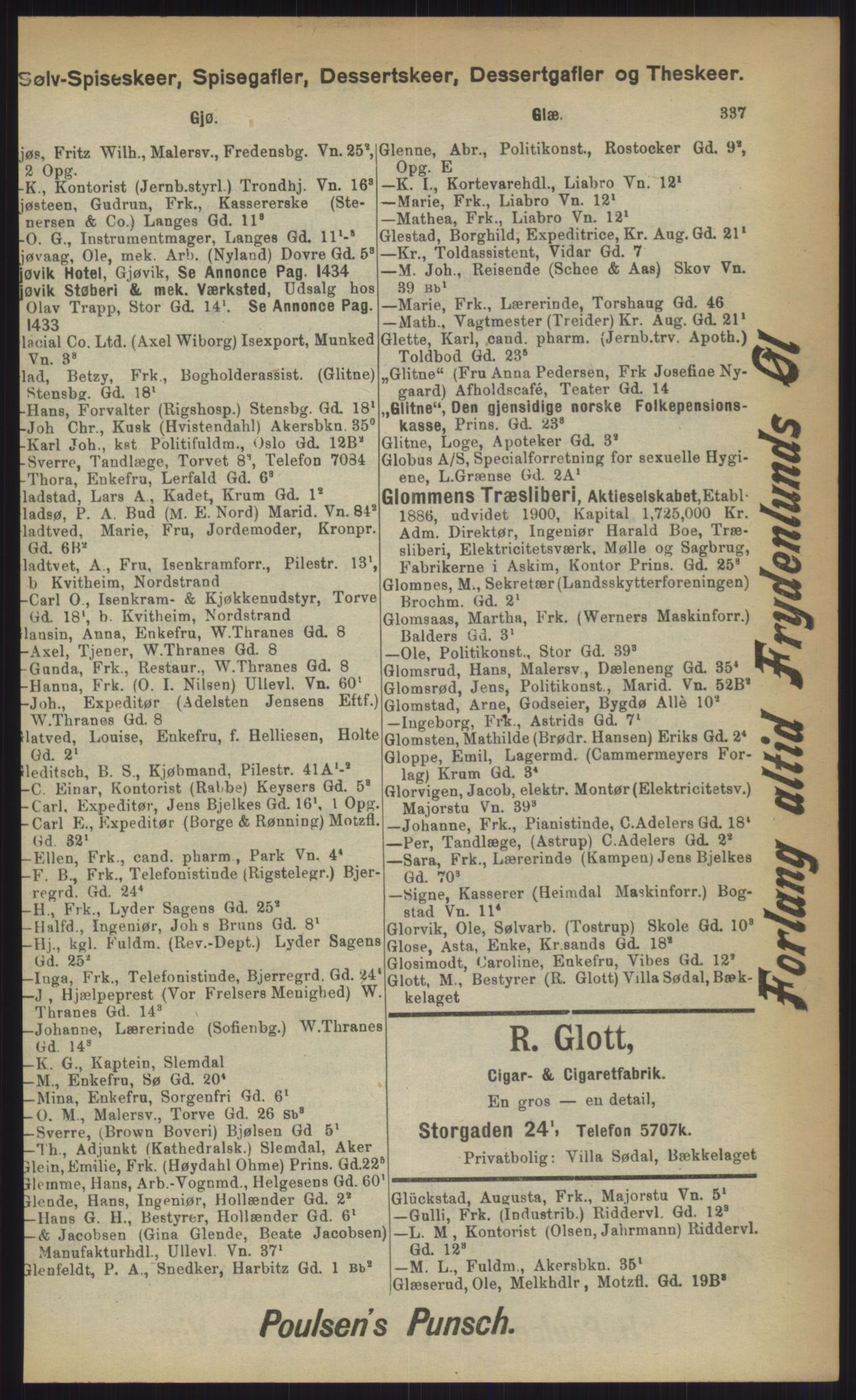 Kristiania/Oslo adressebok, PUBL/-, 1903, p. 337