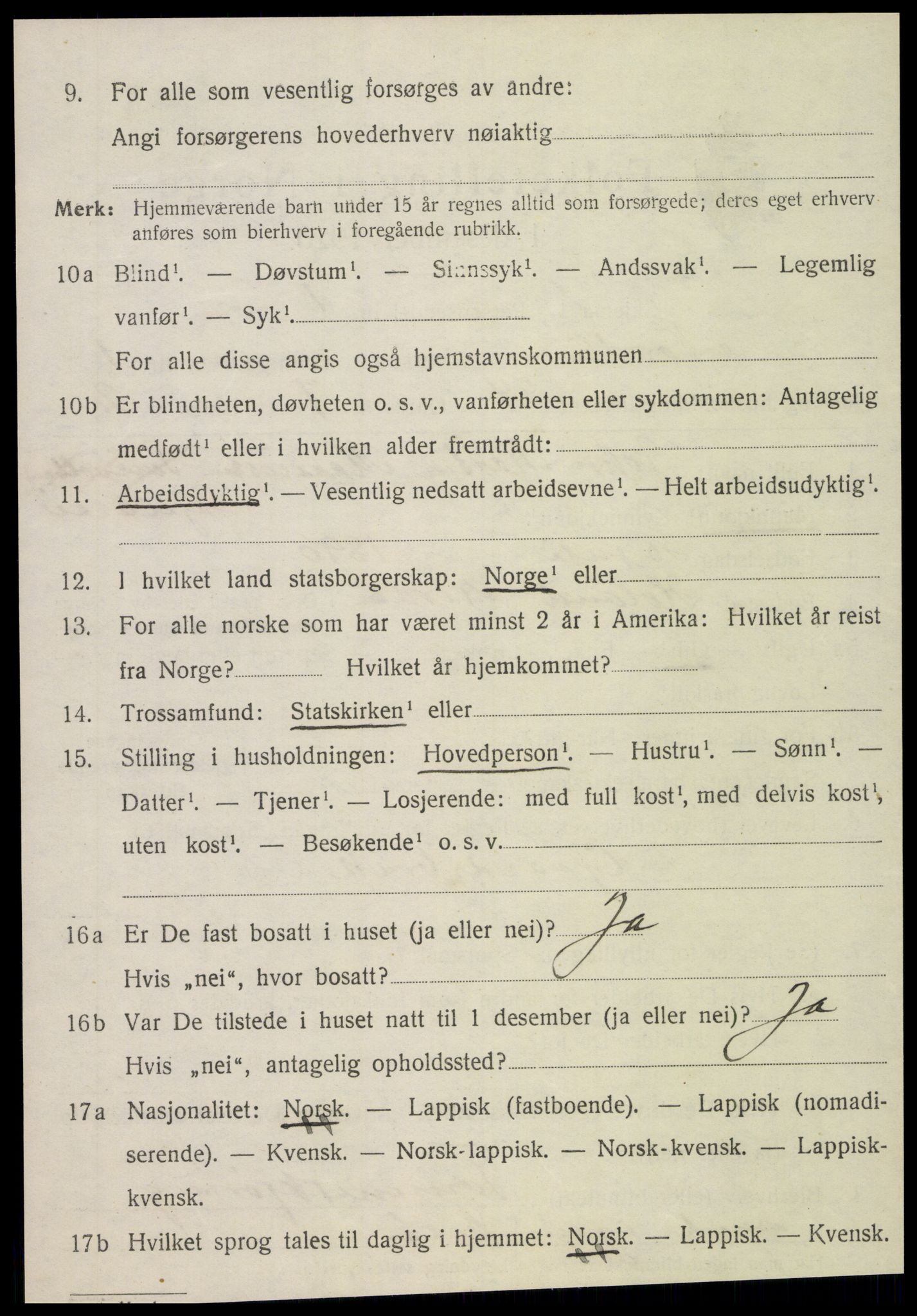 SAT, 1920 census for Nordli, 1920, p. 702