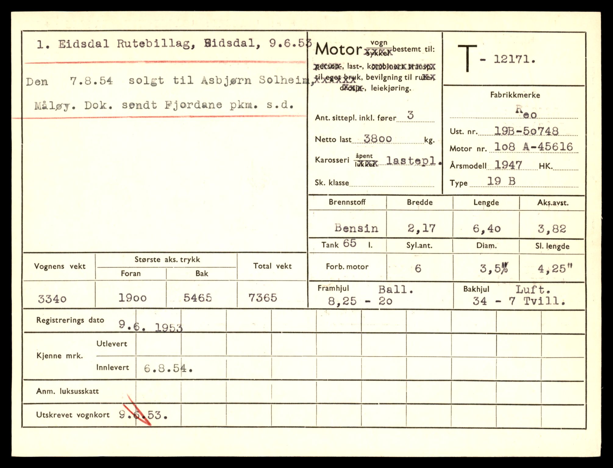 Møre og Romsdal vegkontor - Ålesund trafikkstasjon, SAT/A-4099/F/Fe/L0033: Registreringskort for kjøretøy T 12151 - T 12474, 1927-1998, p. 499