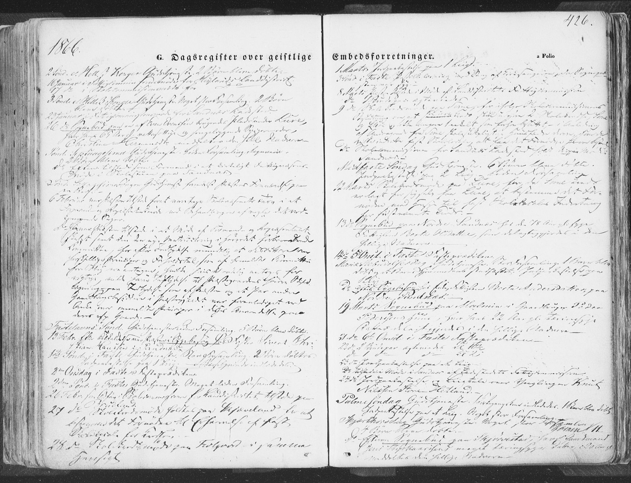 Høyland sokneprestkontor, SAST/A-101799/001/30BA/L0009: Parish register (official) no. A 9.2, 1857-1877, p. 426