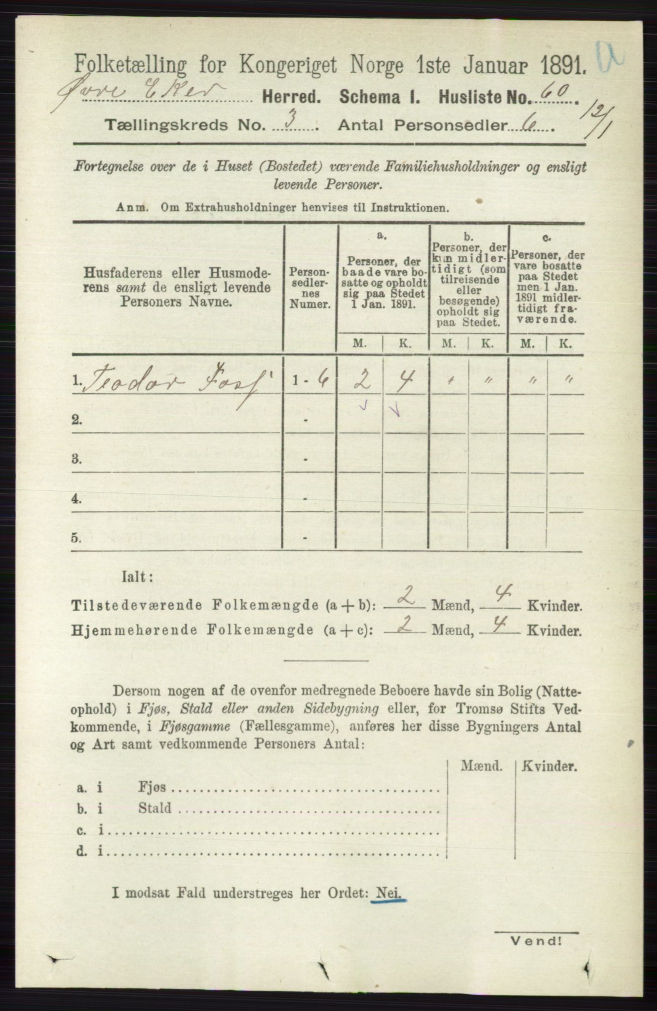 RA, 1891 census for 0624 Øvre Eiker, 1891, p. 982