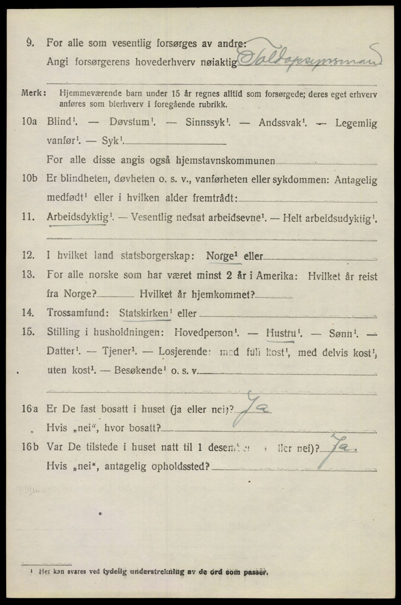 SAO, 1920 census for Lillestrøm, 1920, p. 3887