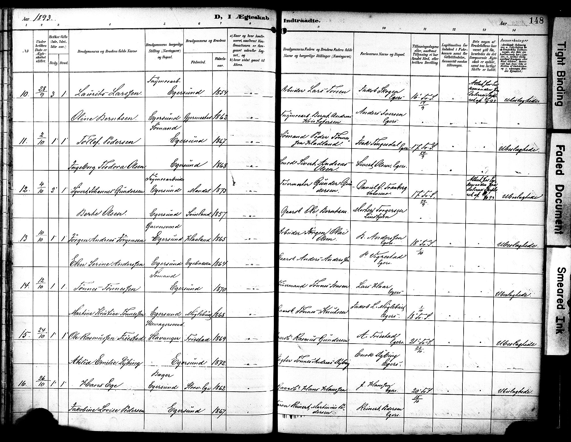 Eigersund sokneprestkontor, AV/SAST-A-101807/S08/L0019: Parish register (official) no. A 18, 1892-1905, p. 148