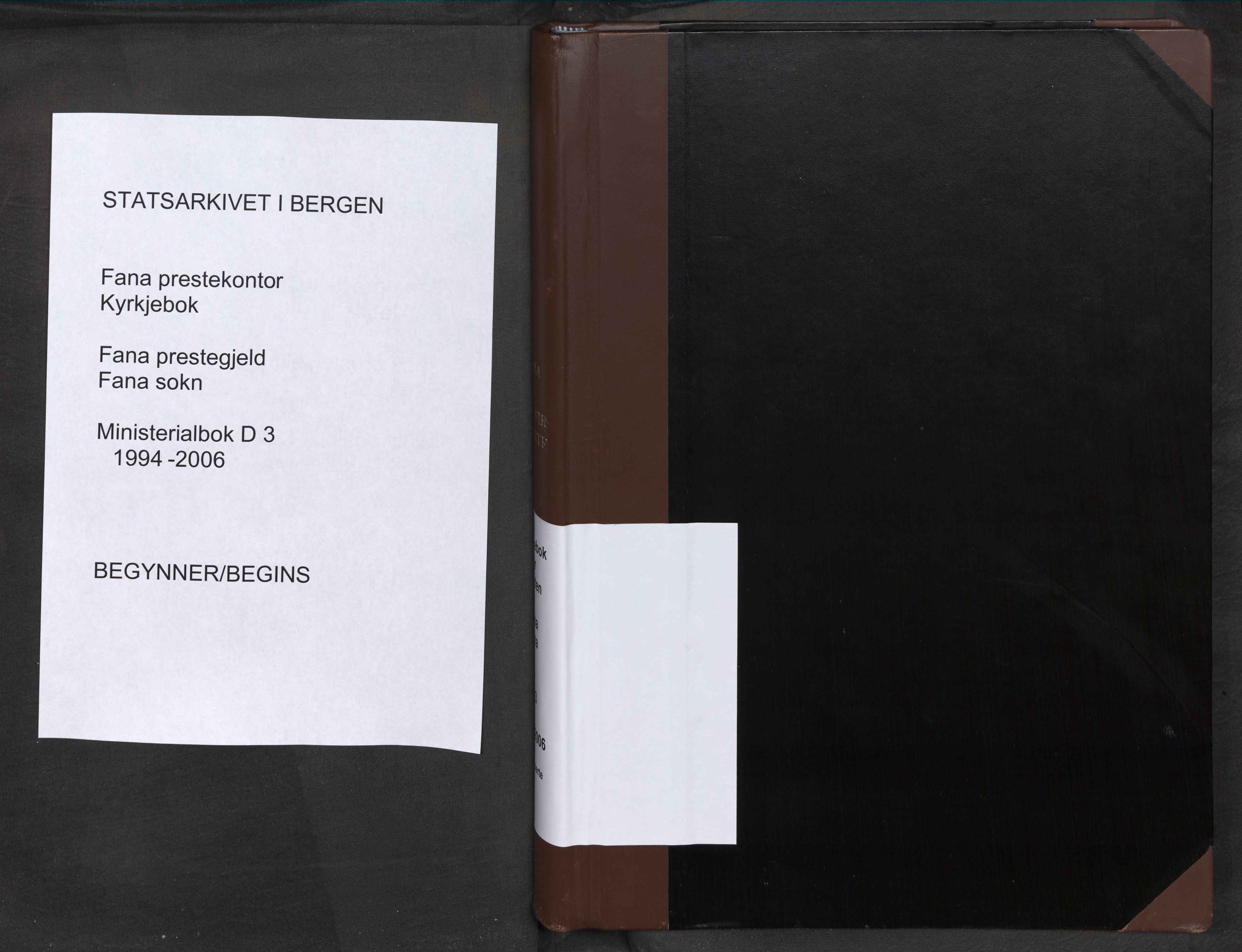 Fana Sokneprestembete, AV/SAB-A-75101/H/Haa/Haad/L0003: Parish register (official) no. D 3, 1994-2006