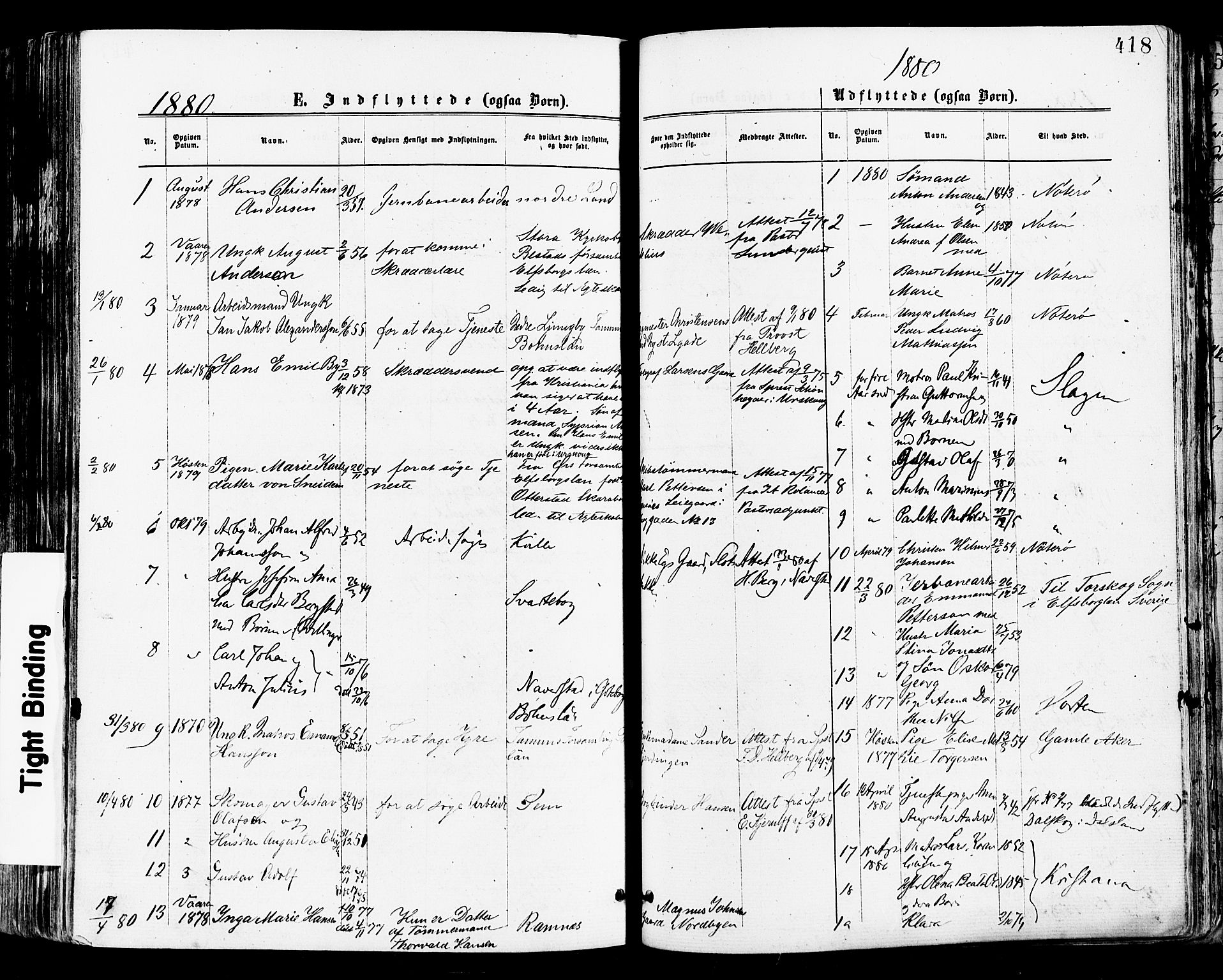 Tønsberg kirkebøker, SAKO/A-330/F/Fa/L0010: Parish register (official) no. I 10, 1874-1880, p. 418