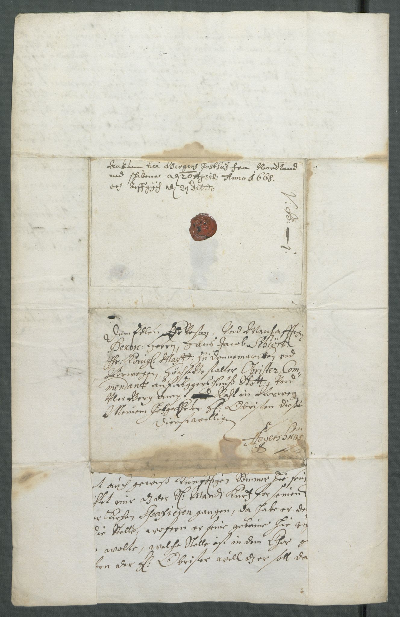 Riksarkivets diplomsamling, AV/RA-EA-5965/F02/L0171: Dokumenter, 1667-1670, p. 107