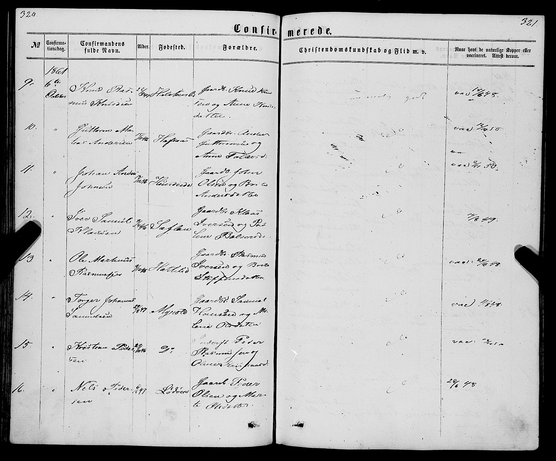 Eid sokneprestembete, SAB/A-82301/H/Haa/Haaa/L0009: Parish register (official) no. A 9, 1861-1868, p. 320-321