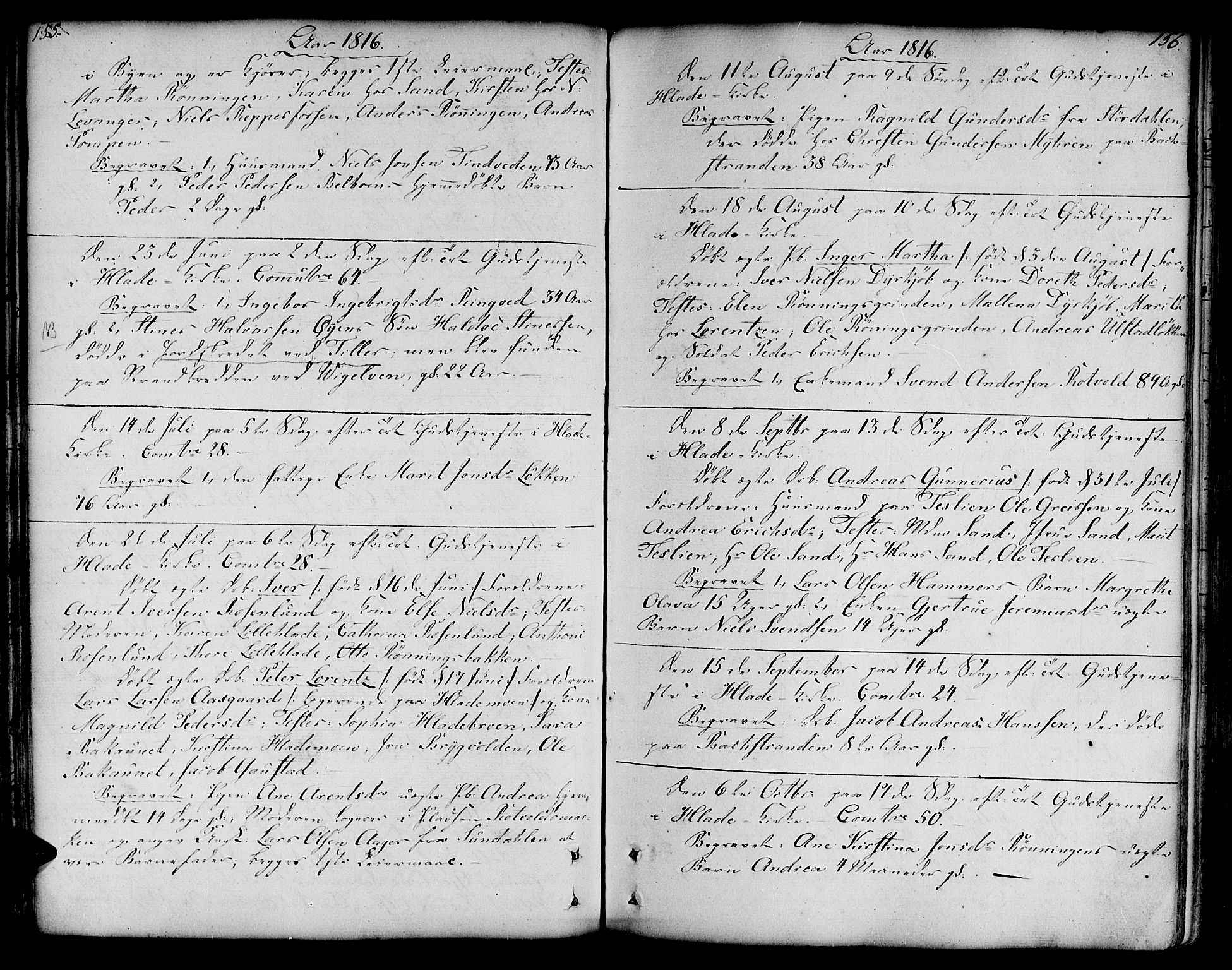 Ministerialprotokoller, klokkerbøker og fødselsregistre - Sør-Trøndelag, SAT/A-1456/606/L0280: Parish register (official) no. 606A02 /1, 1781-1817, p. 155-156