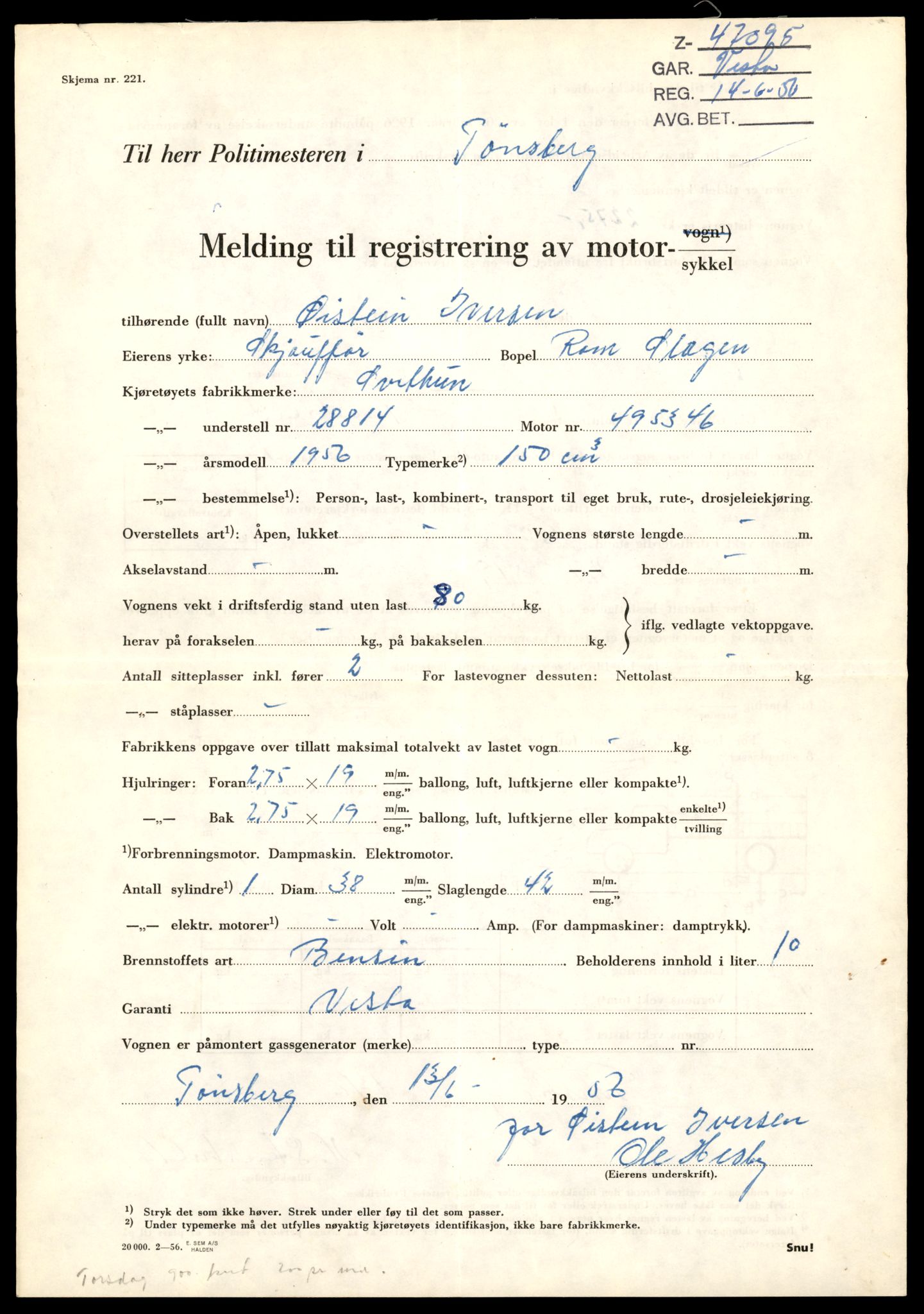 Møre og Romsdal vegkontor - Ålesund trafikkstasjon, AV/SAT-A-4099/F/Fe/L0041: Registreringskort for kjøretøy T 13710 - T 13905, 1927-1998, p. 281