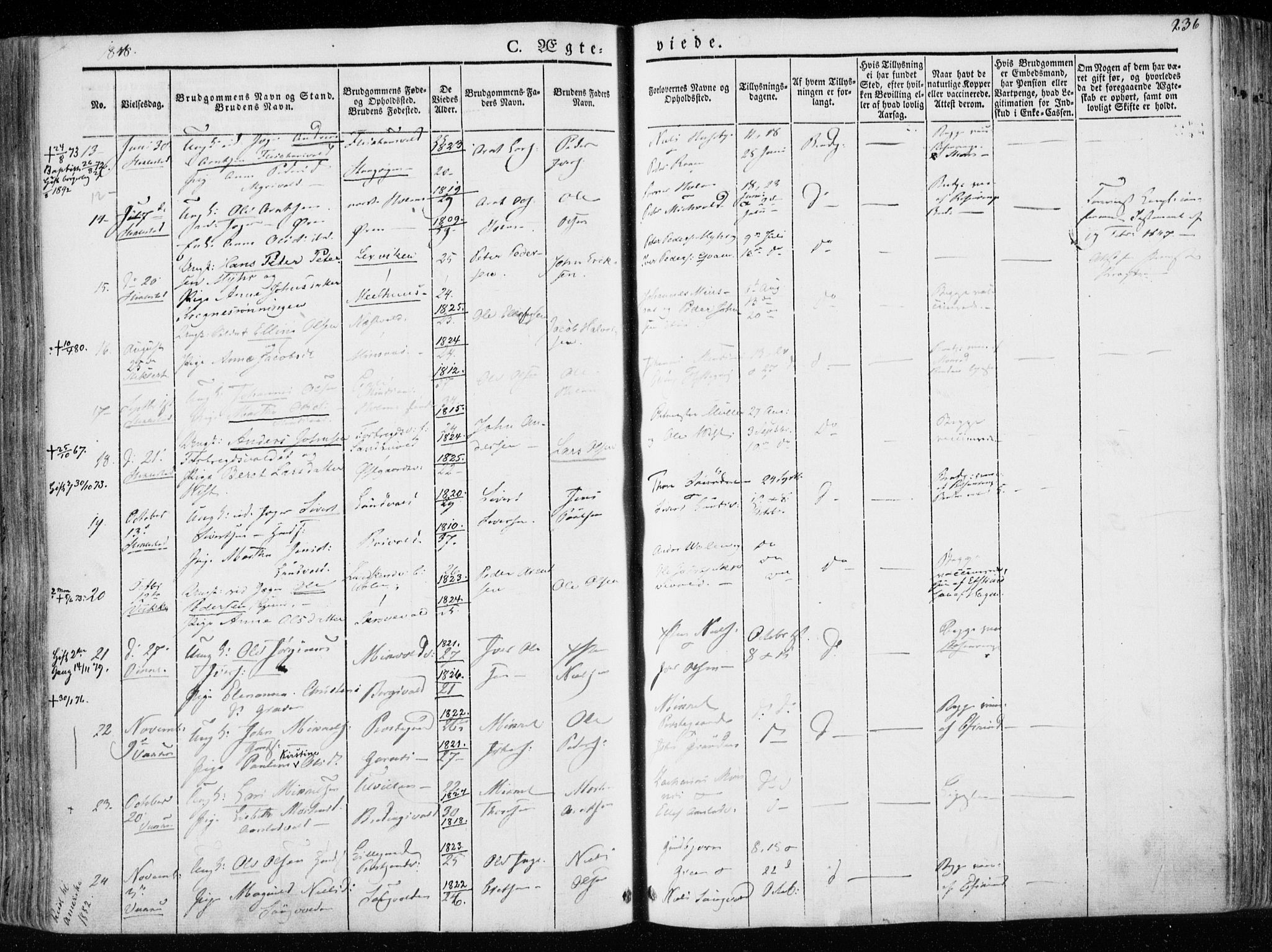 Ministerialprotokoller, klokkerbøker og fødselsregistre - Nord-Trøndelag, SAT/A-1458/723/L0239: Parish register (official) no. 723A08, 1841-1851, p. 236