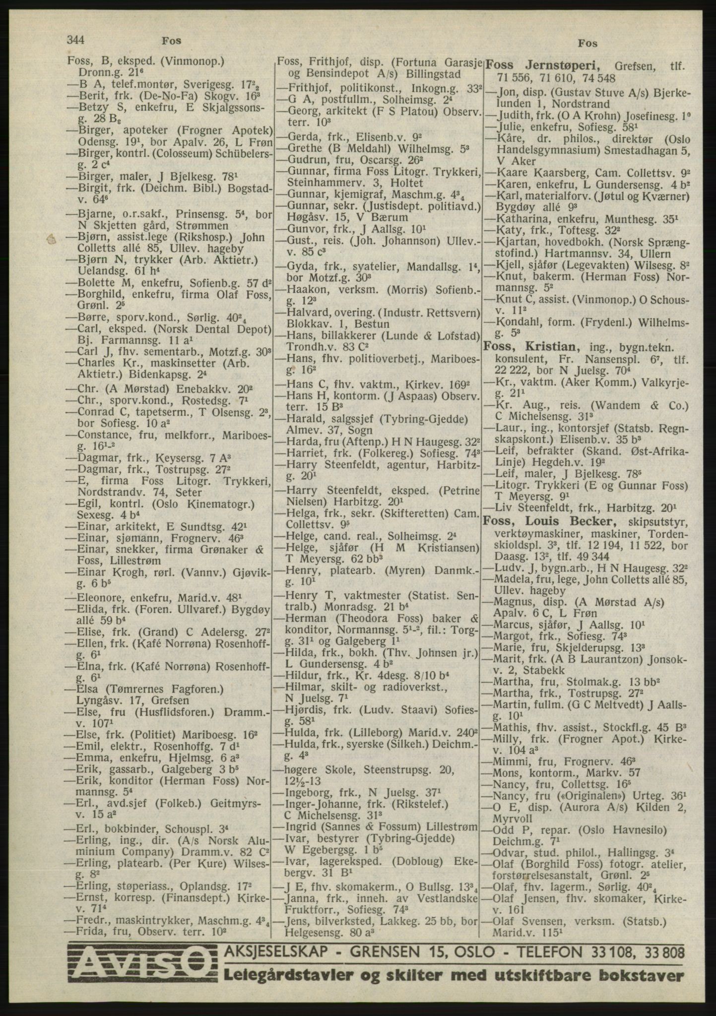 Kristiania/Oslo adressebok, PUBL/-, 1945, p. 340