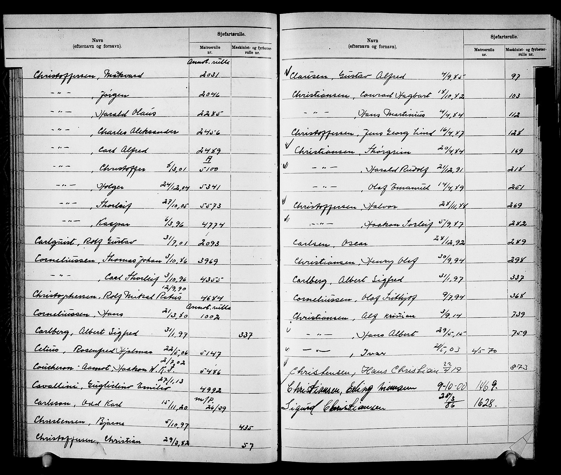 Drammen innrulleringsdistrikt, SAKO/A-781/G/Ga/L0002: Navneregister til rullene, 1940, p. 37