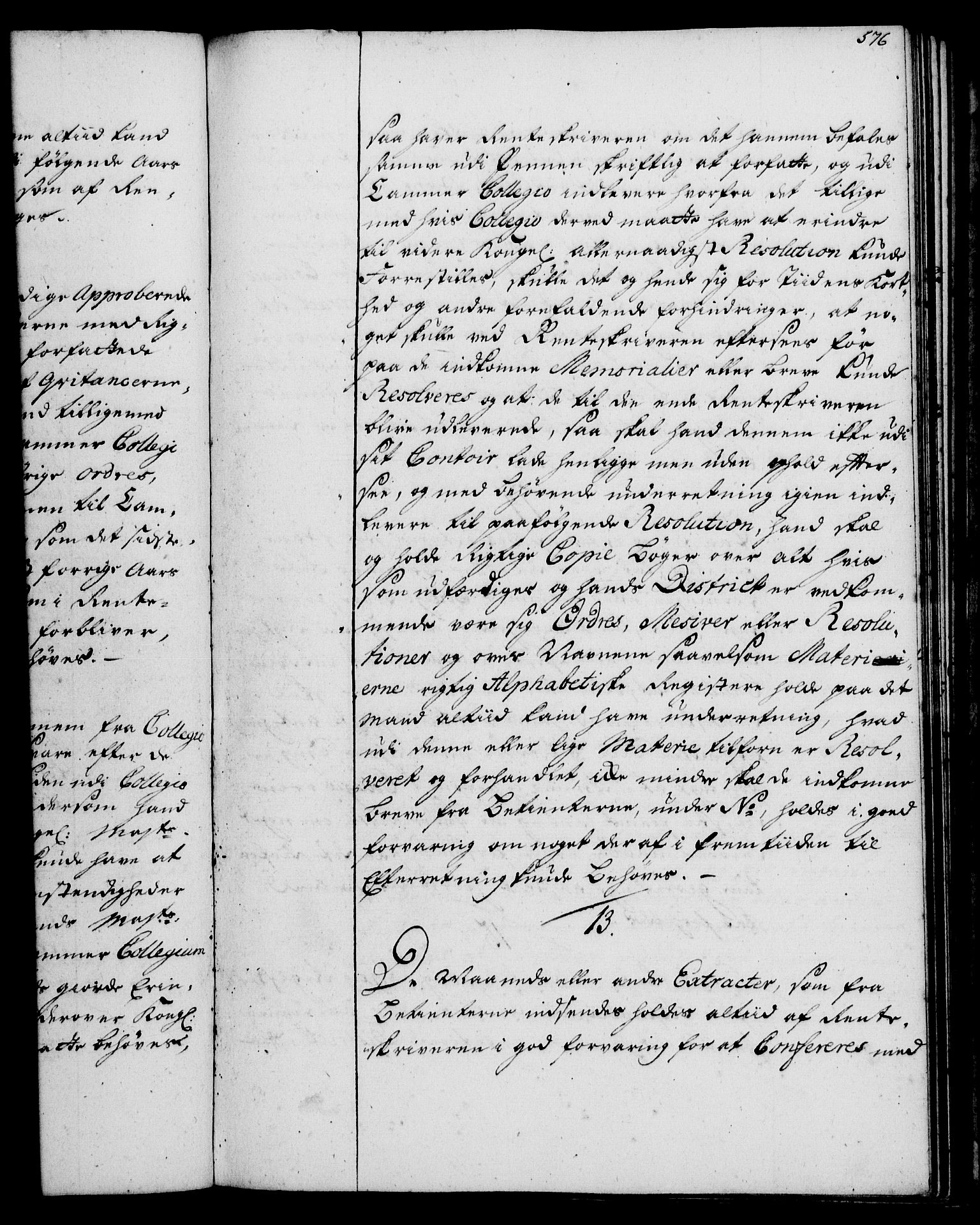 Rentekammeret, Kammerkanselliet, RA/EA-3111/G/Gg/Ggi/L0002: Norsk instruksjonsprotokoll med register (merket RK 53.35), 1729-1751, p. 576