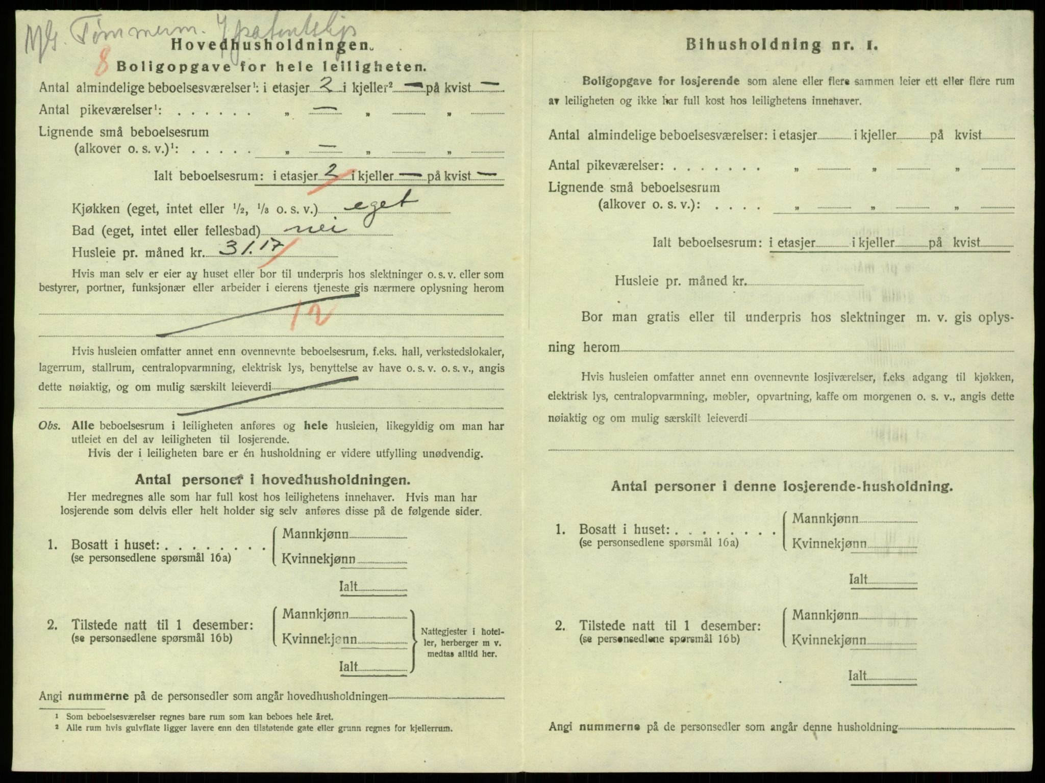 SAB, 1920 census for Bergen, 1920, p. 44488
