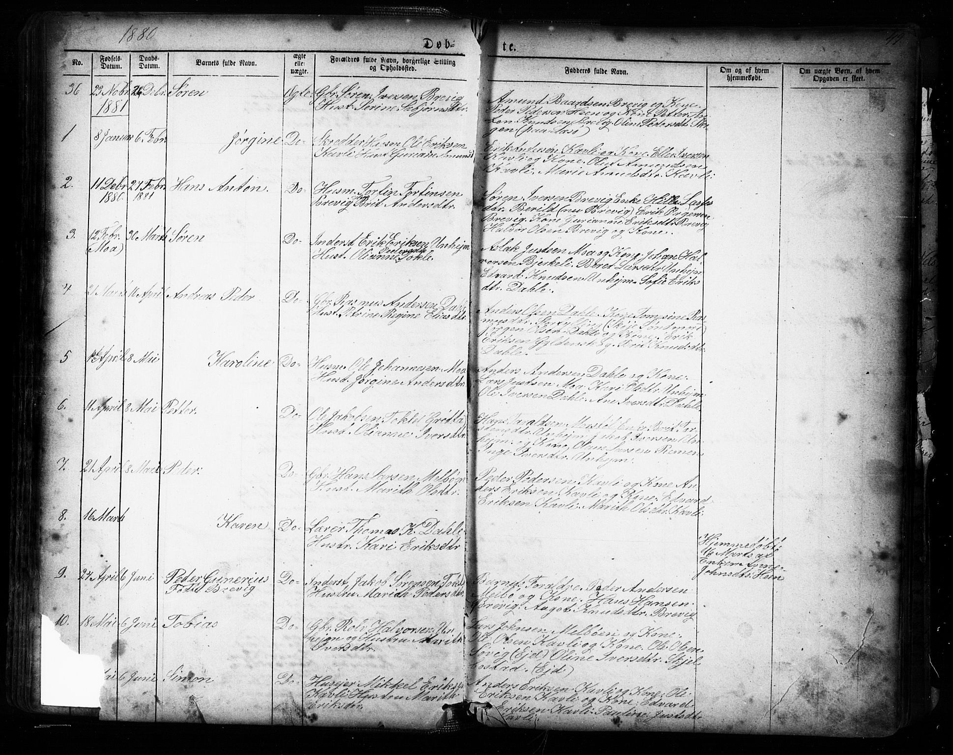 Ministerialprotokoller, klokkerbøker og fødselsregistre - Møre og Romsdal, SAT/A-1454/545/L0588: Parish register (copy) no. 545C02, 1867-1902, p. 49